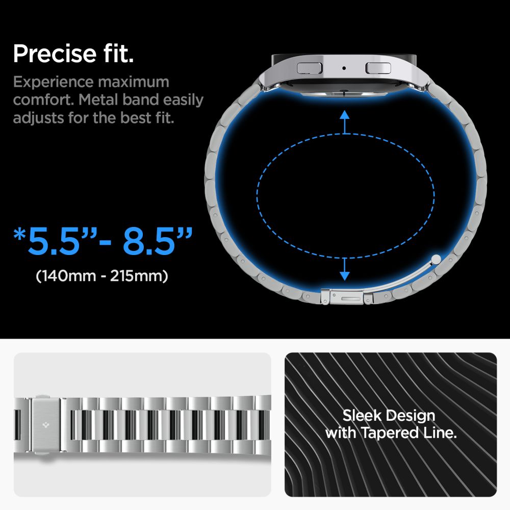 Kaiš Spigen Modern Fit za Samsung Galaxy Watch6 44mm, Srebrna AMP06498