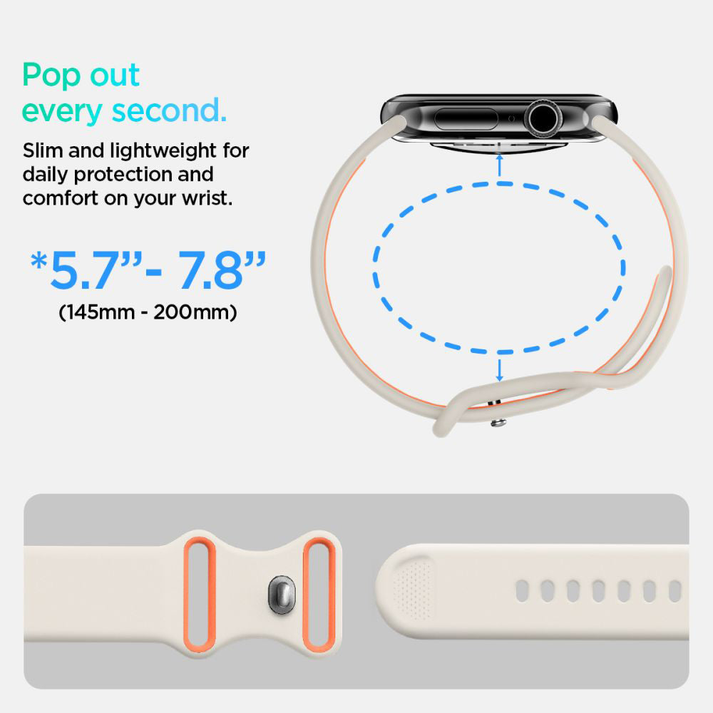 Kaiš Spigen Nano Pop za Apple Watch 42mm / 41mm / 40mm / 38mm serije, Bež