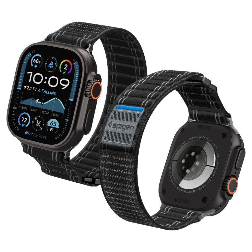 Kaiš Spigen WBF0 za Apple Watch 49mm / 46mm / 45mm / 44mm Series, Crni AMP10141