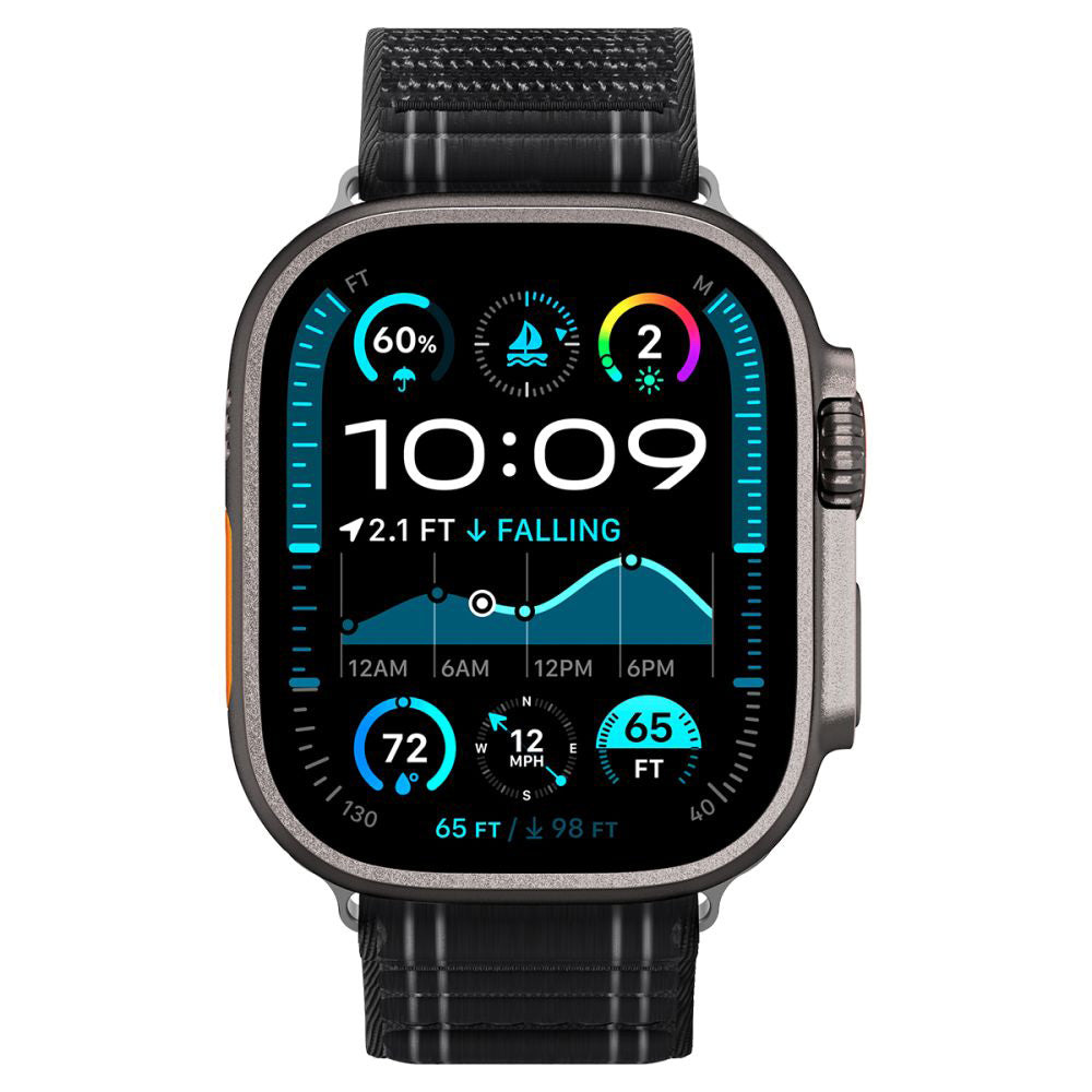 Kaiš Spigen WBF0 za Apple Watch 49mm / 46mm / 45mm / 44mm Series, Crni AMP10141