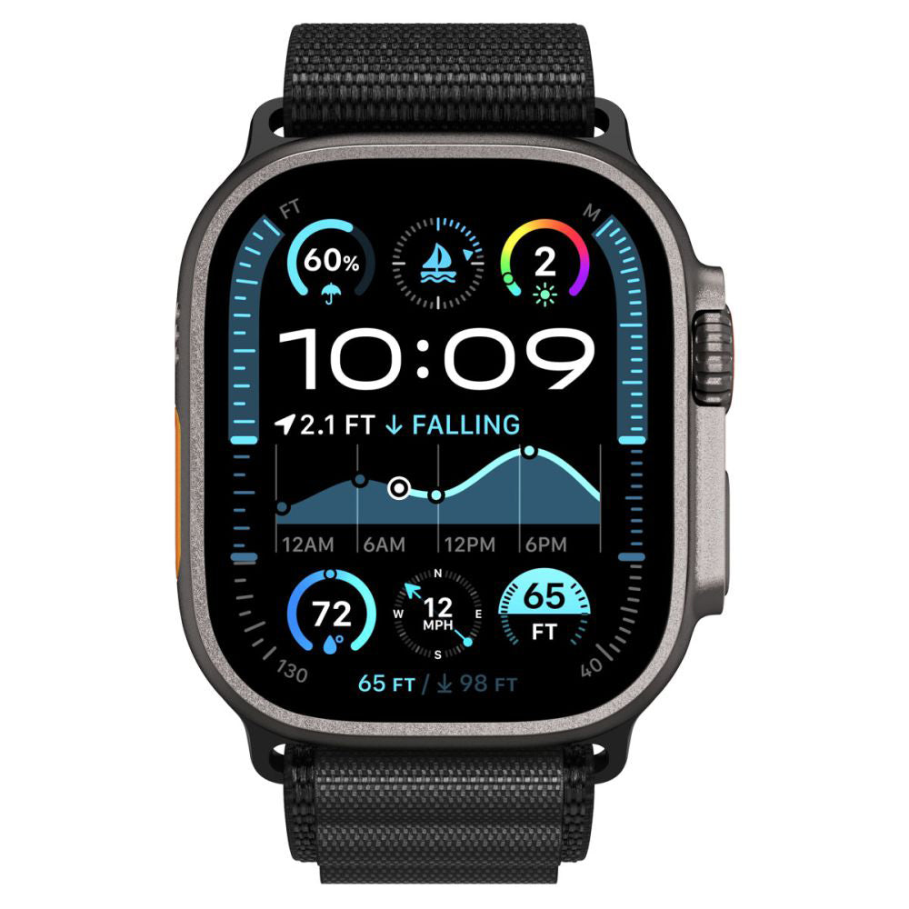 Kaiš Spigen WBF1 za Apple Watch 49mm / 46mm / 45mm / 44mm Series, Crni AMP10144