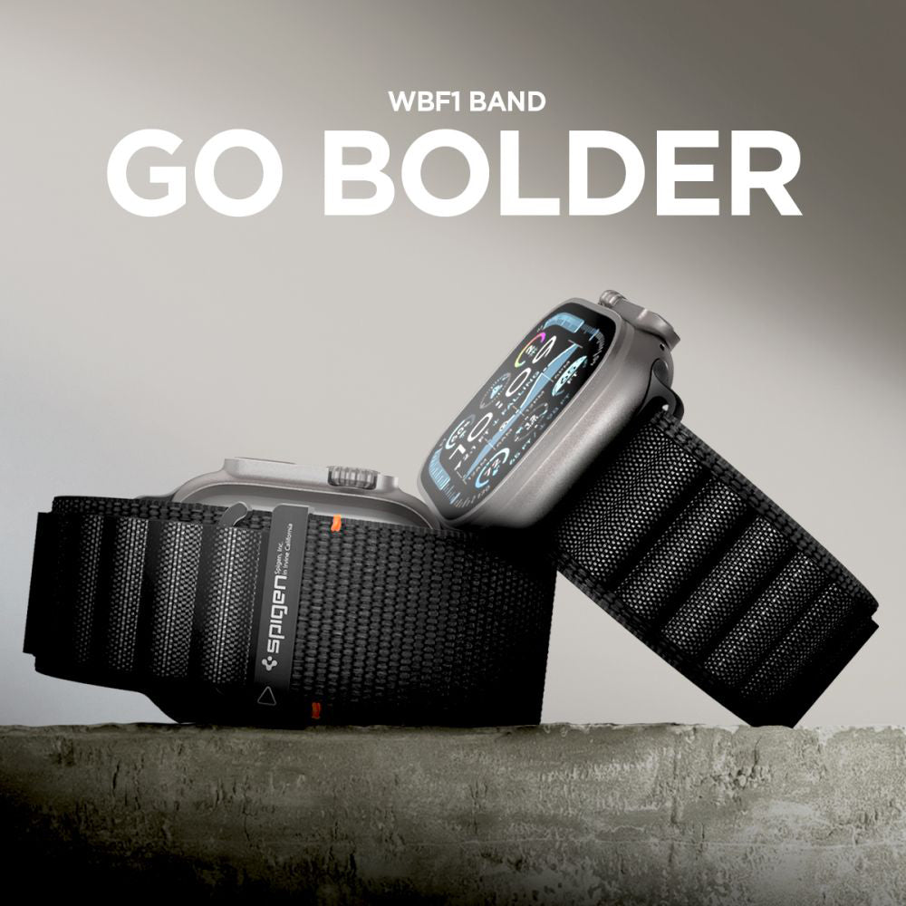 Kaiš Spigen WBF1 za Apple Watch 49mm / 46mm / 45mm / 44mm Series, Crni AMP10144