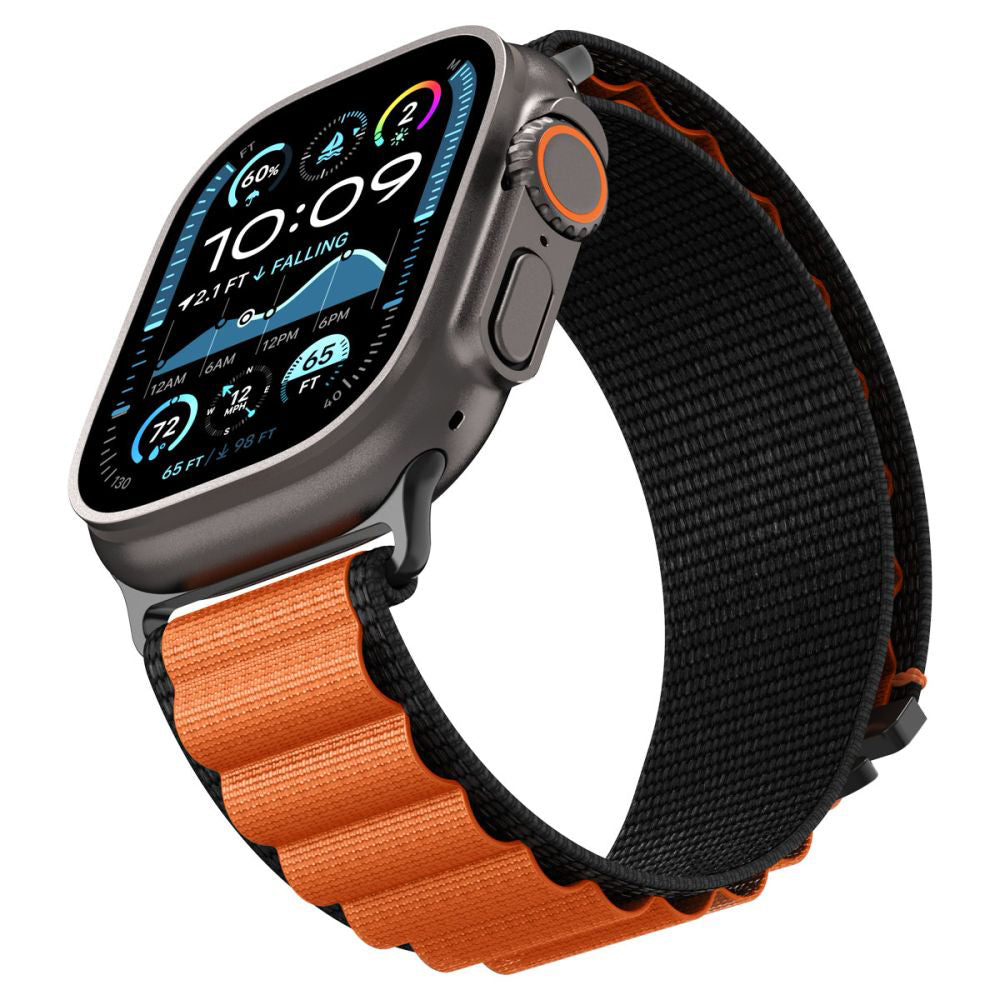 Kaiš Spigen WBF1 za Apple Watch 49mm / 46mm / 45mm / 44mm serije, Crno-narandžasti AMP10145