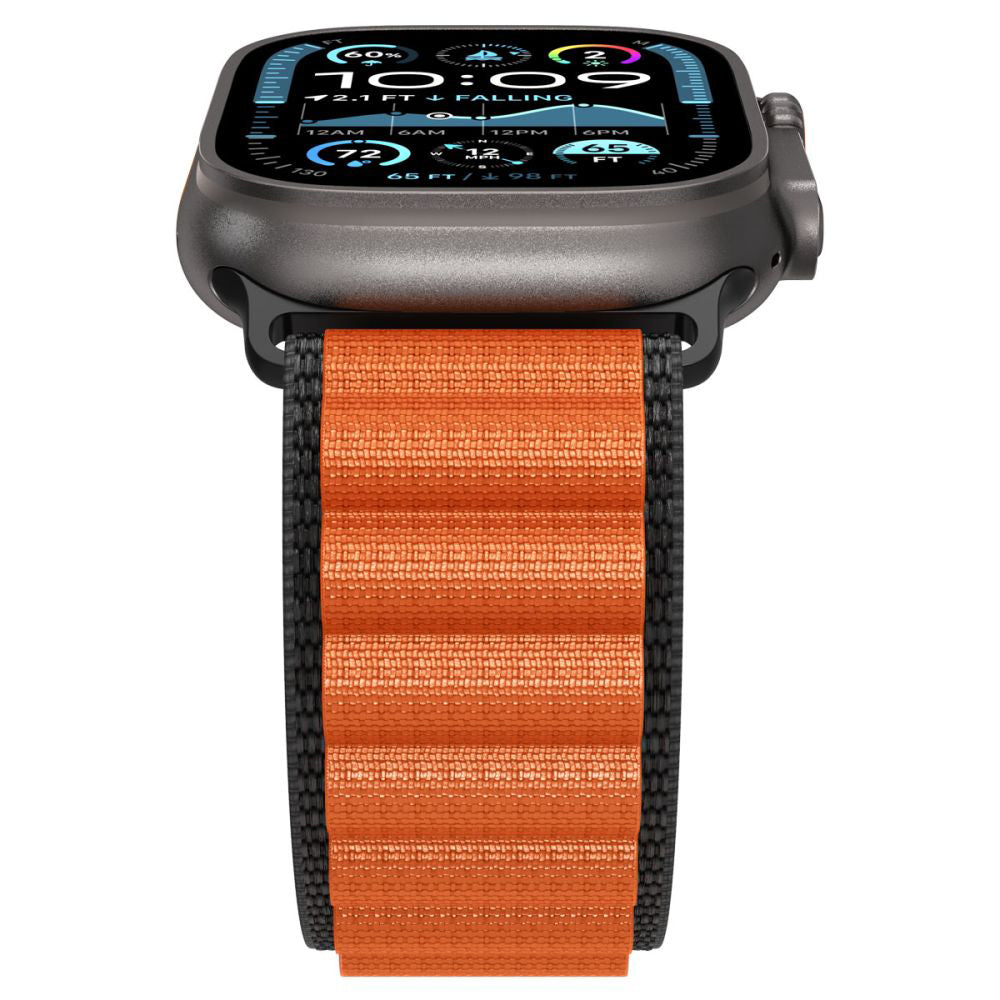 Kaiš Spigen WBF1 za Apple Watch 49mm / 46mm / 45mm / 44mm serije, Crno-narandžasti AMP10145