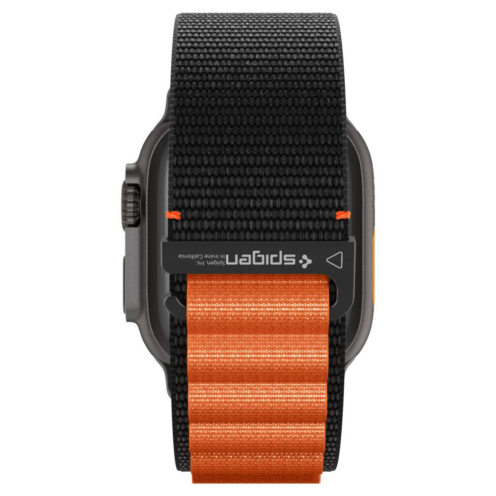 Kaiš Spigen WBF1 za Apple Watch 49mm / 46mm / 45mm / 44mm serije, Crno-narandžasti AMP10145