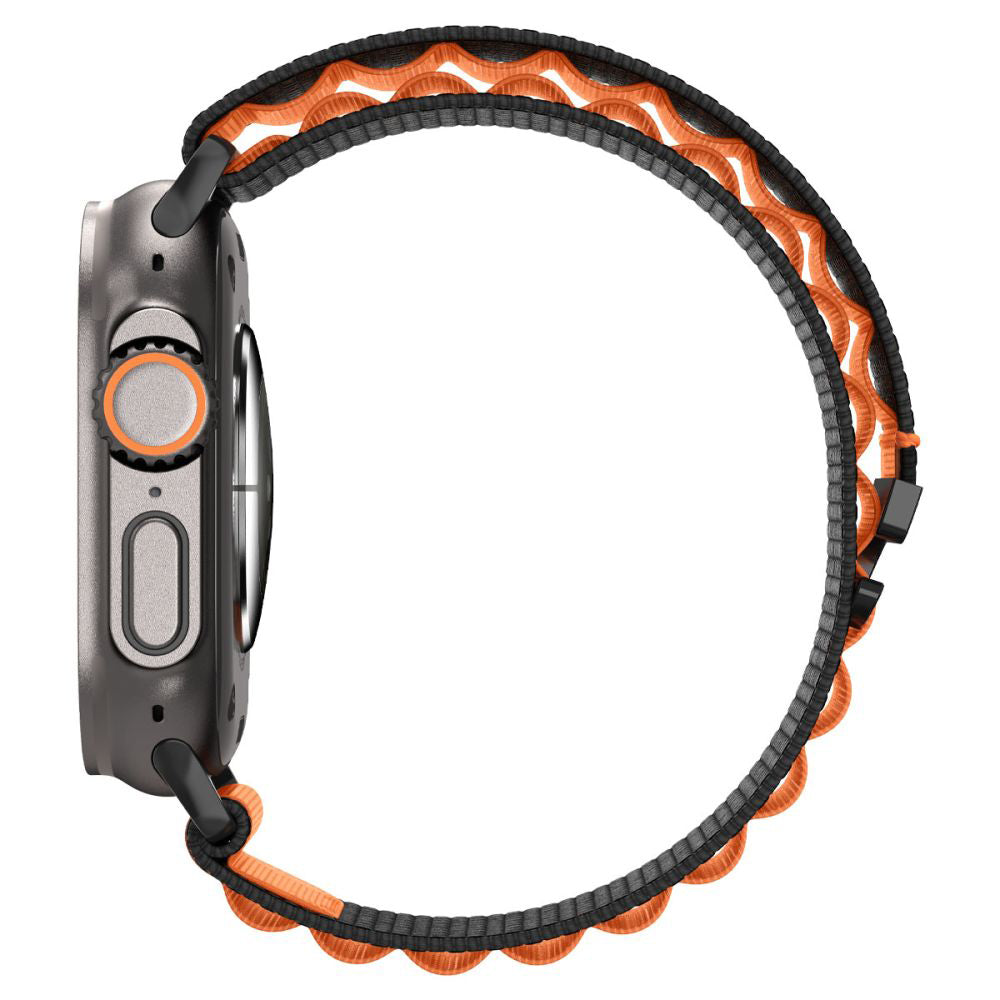 Kaiš Spigen WBF1 za Apple Watch 49mm / 46mm / 45mm / 44mm serije, Crno-narandžasti AMP10145