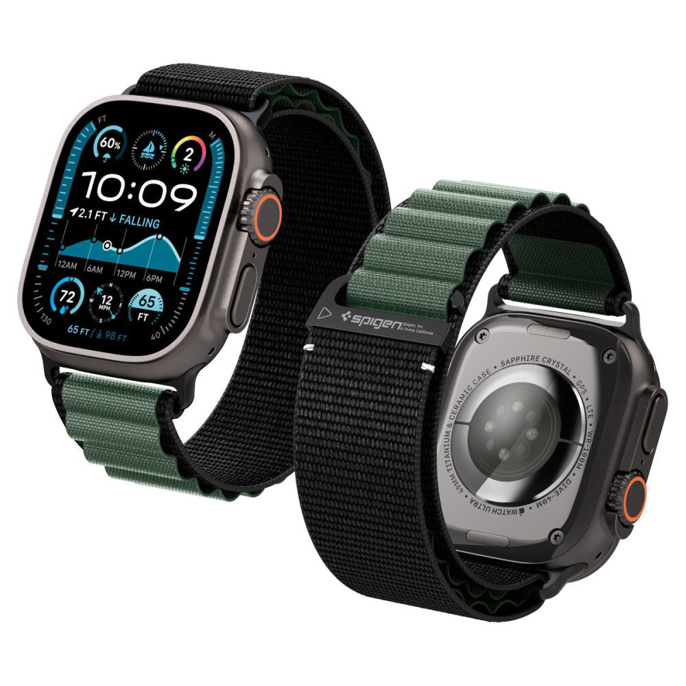 Kaiš Spigen WBF1 za Apple Watch 49mm / 46mm / 45mm / 44mm Series, Crno Zeleni AMP10223