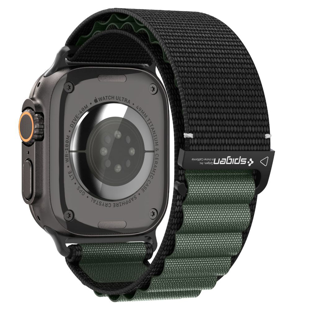 Kaiš Spigen WBF1 za Apple Watch 49mm / 46mm / 45mm / 44mm Series, Crno Zeleni AMP10223