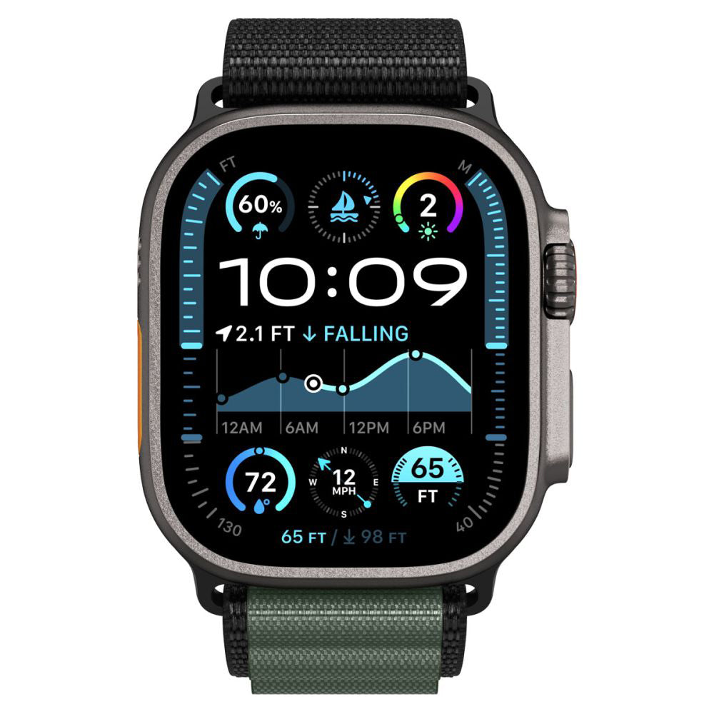 Kaiš Spigen WBF1 za Apple Watch 49mm / 46mm / 45mm / 44mm Series, Crno Zeleni AMP10223