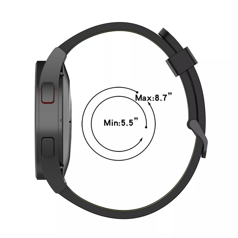 Kaiš Techsuit W002 za Huawei Watch / Xiaomi Watch Series, 22mm, Crni