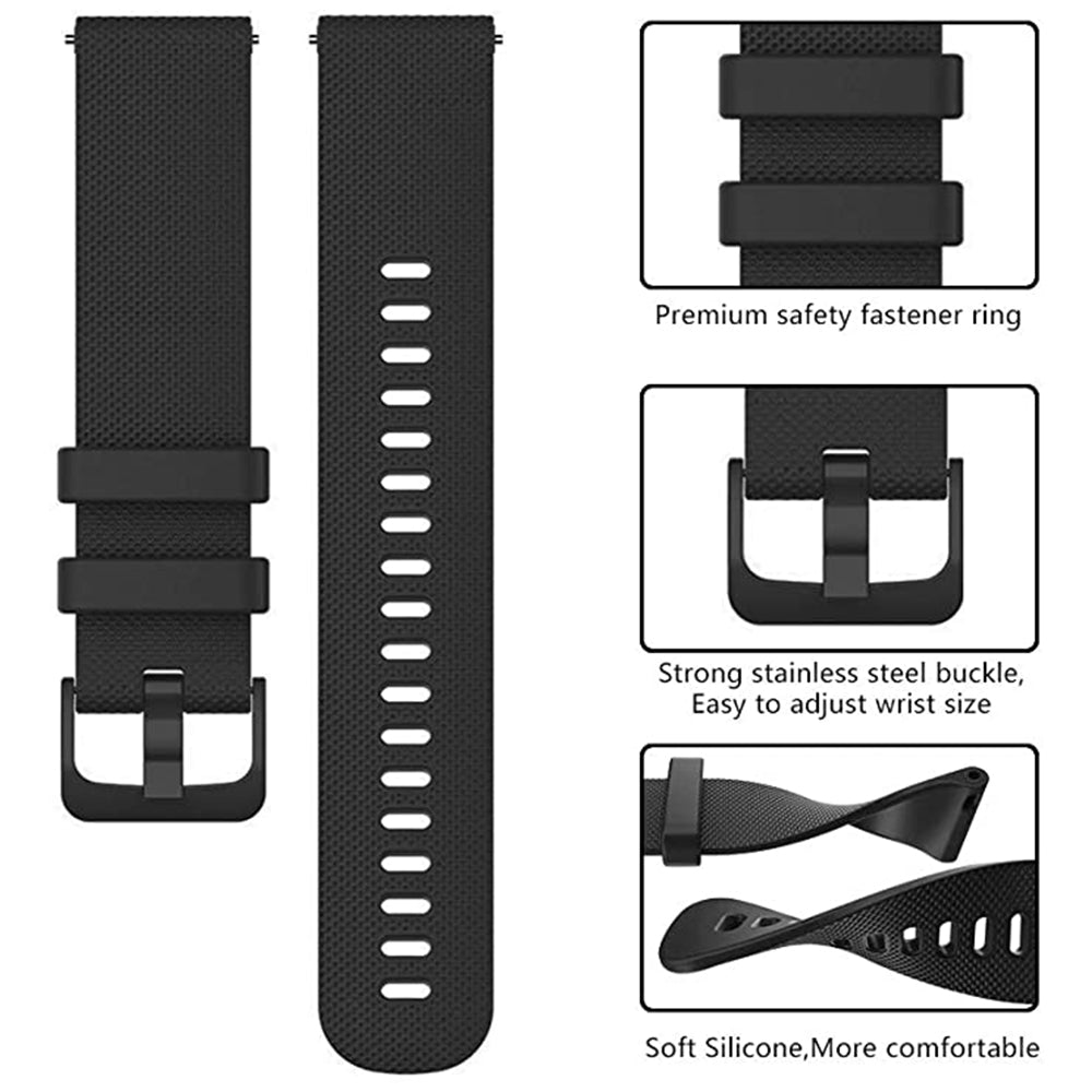 Kaiš Techsuit W006 za Samsung Galaxy Watch / Huawei Watch Series, 20mm, Crna