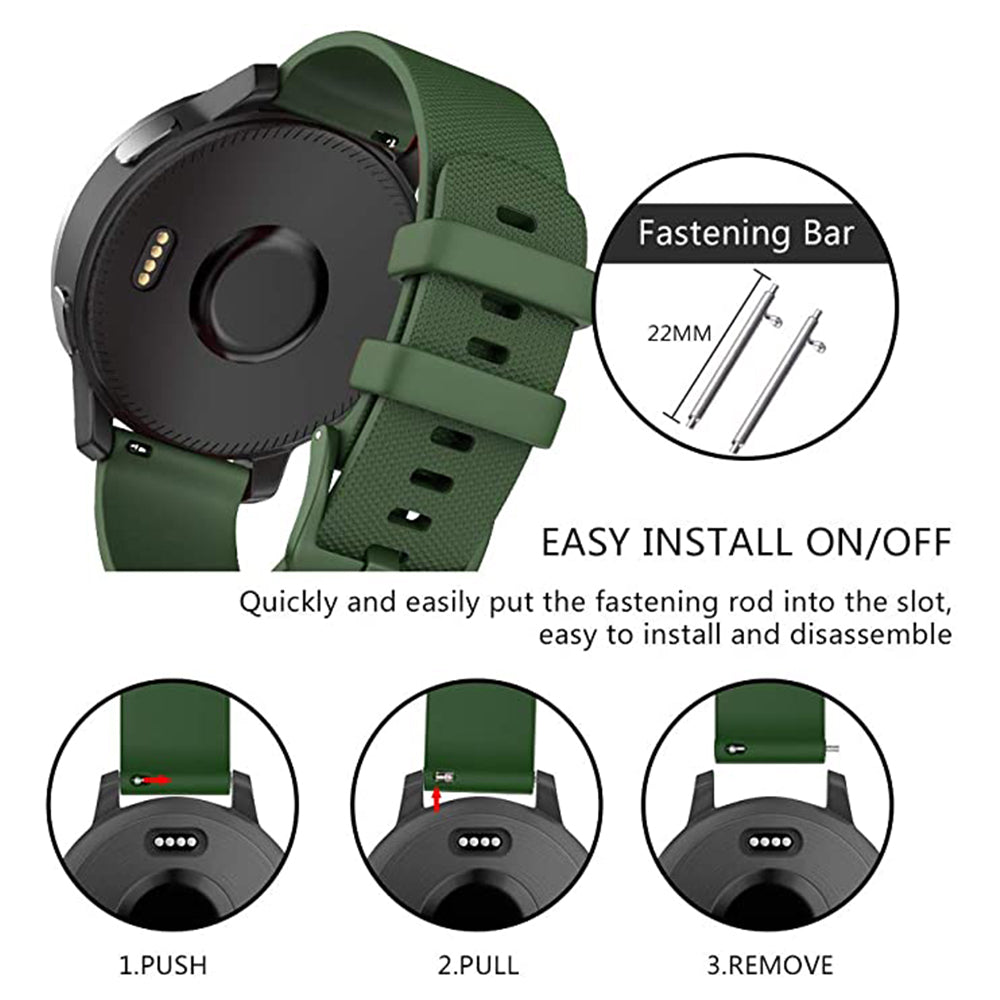 Kaiš Techsuit W006 za Samsung Galaxy Watch / Huawei Watch Series, 20mm, Zelena