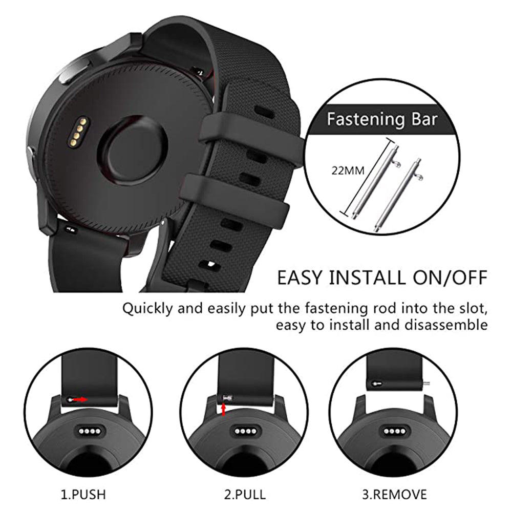 Kaiš Techsuit W006 za Samsung Galaxy Watch / Huawei Watch Series, 22mm, Crni