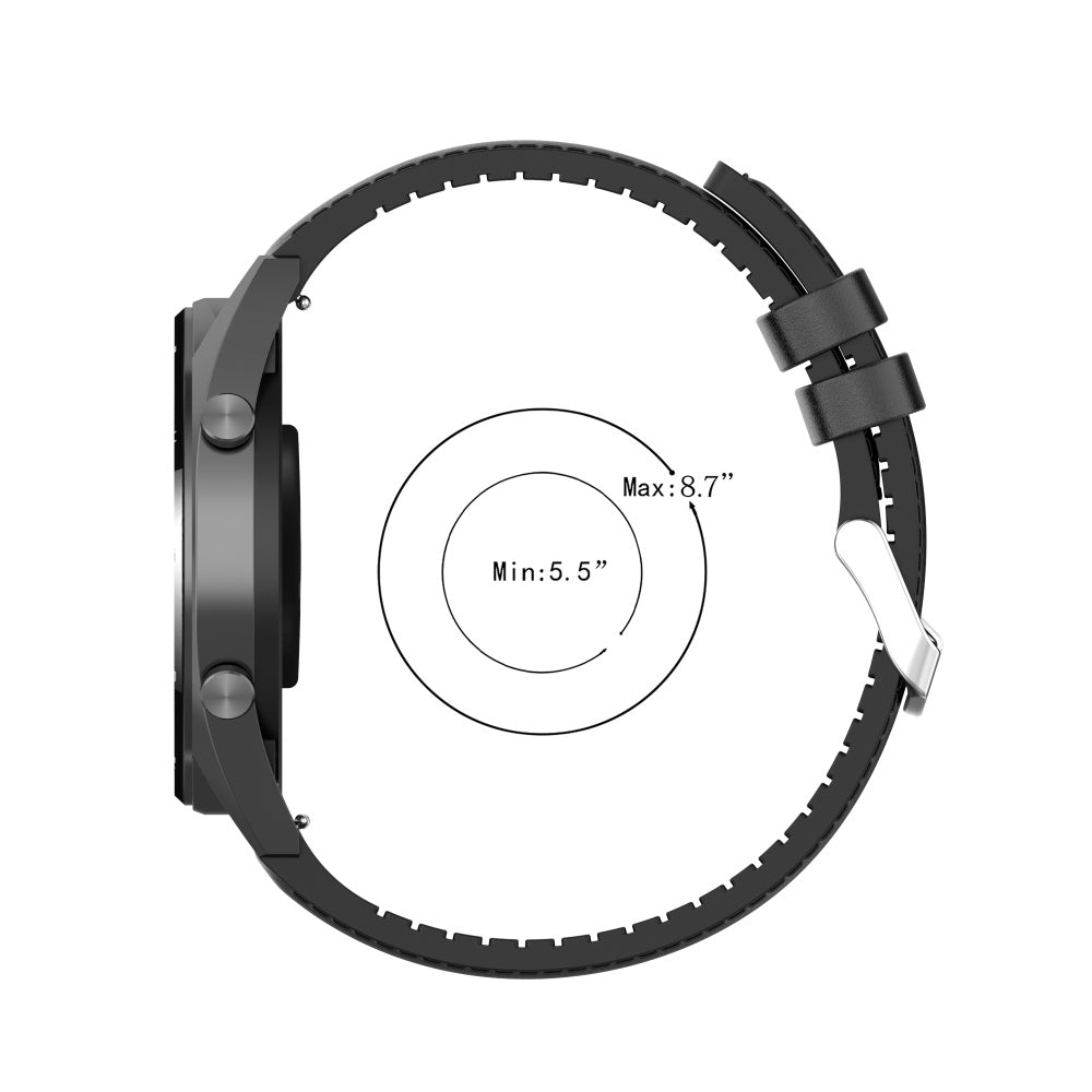 Kaiš Techsuit W007 za Samsung Galaxy Watch / Huawei Watch Series, 22mm, Crni