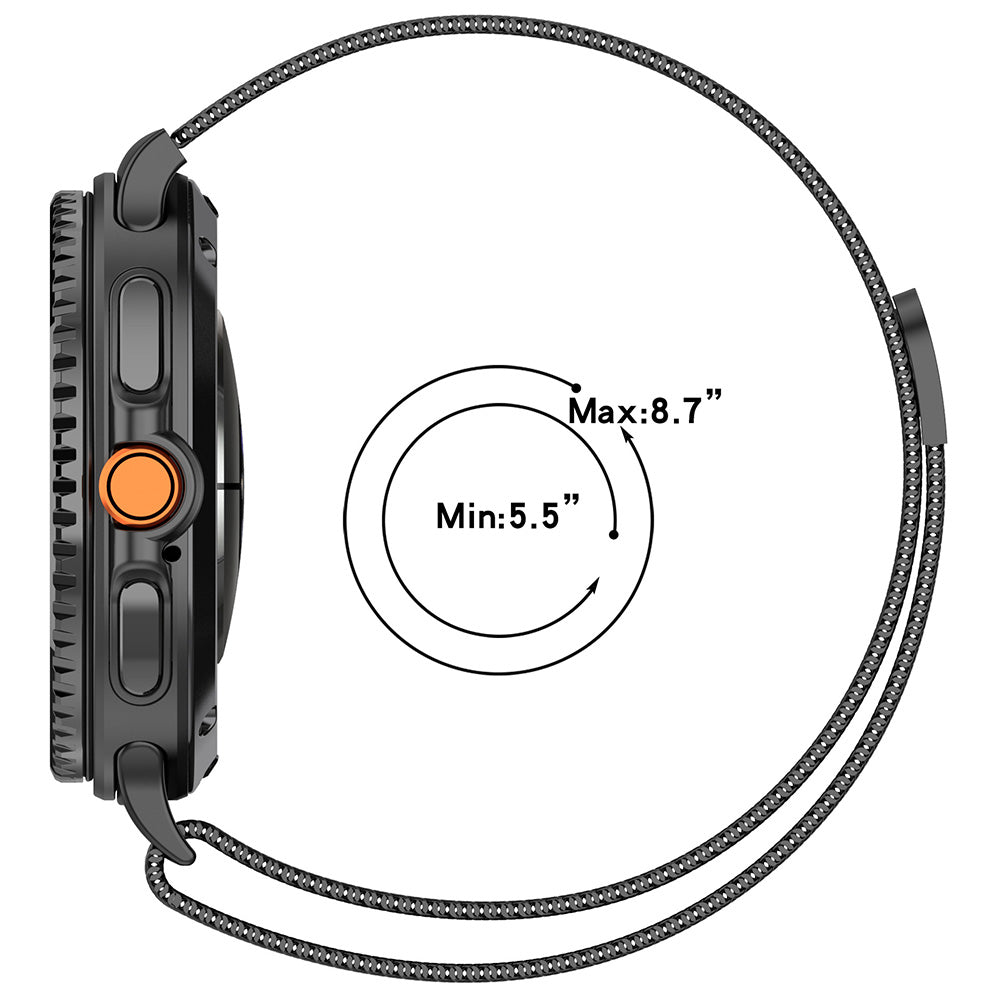 Kaiš Techsuit W009 za Samsung Galaxy Watch8 / Watch8 Classic Series, Sivi