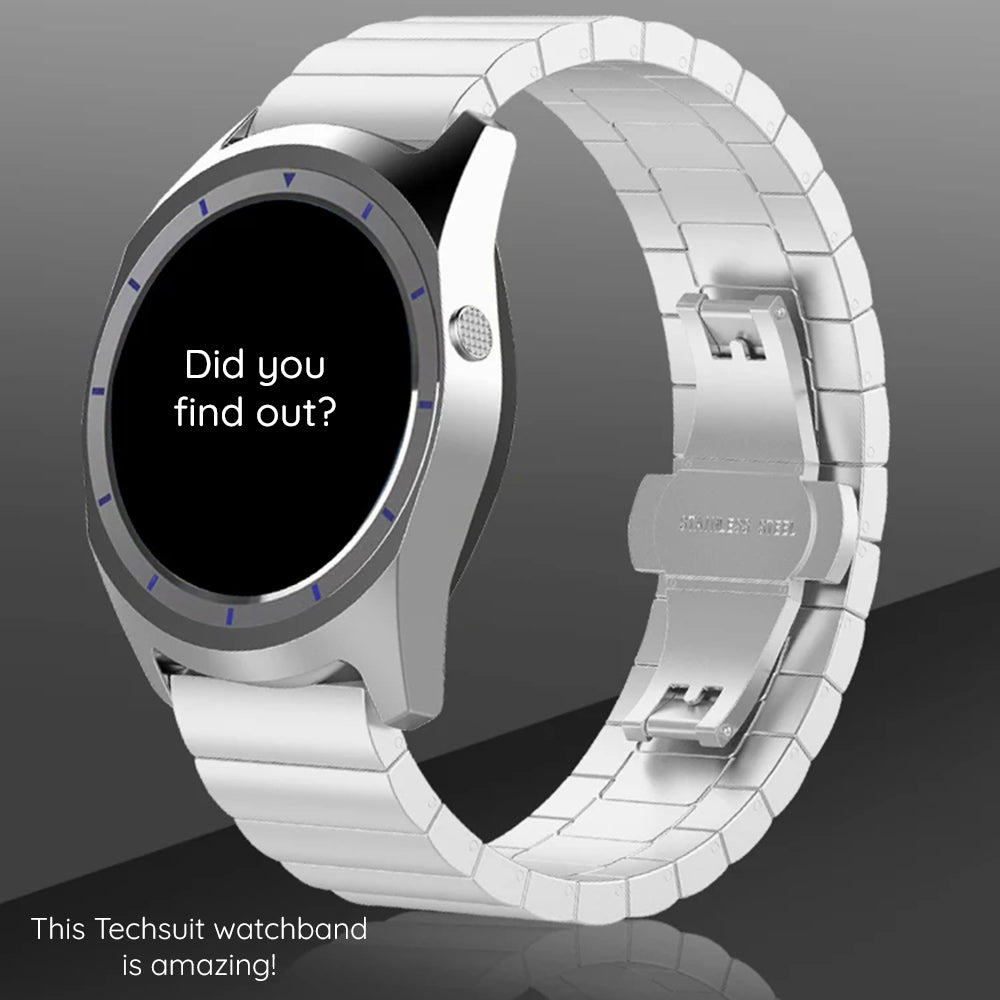 Kaiš Techsuit W012 za Garmin Watch Fenix / Forerunner Series, 22mm, Srebrni