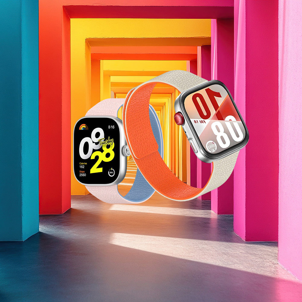 Kaiš Techsuit W016 za Xiaomi Smart Band / Watch Series, Bež Narandžasta