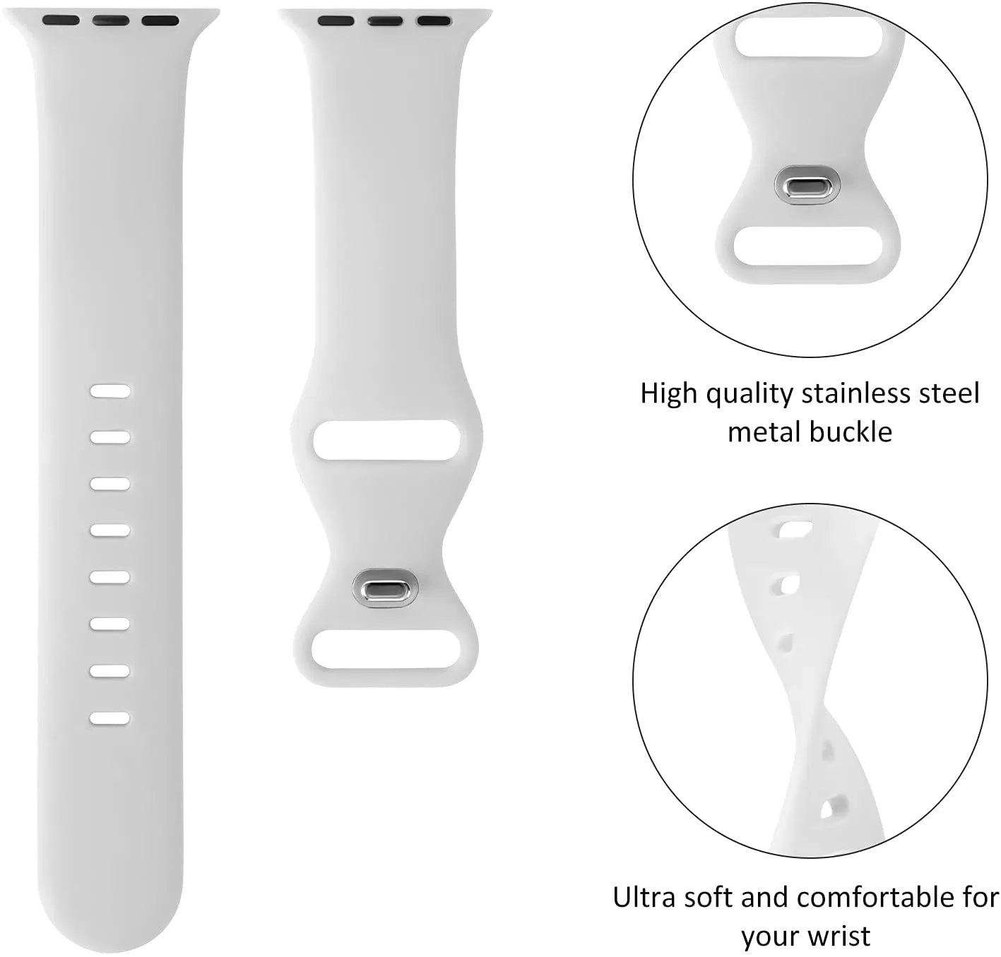 Kaiš Techsuit W031 za Apple Watch 42mm / 41mm / 40mm / 38mm serije, Sivi