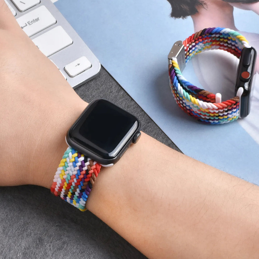Kaiš Techsuit W032 za Apple Watch 49mm / 46mm / 45mm / 44mm / 42mm serije, Zeleno Šaren