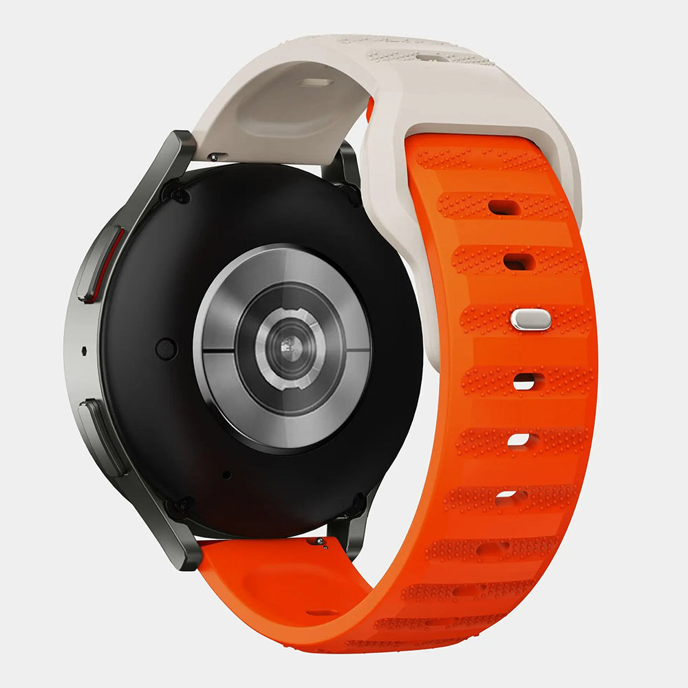 Kaiš Techsuit W050 za Samsung Galaxy Watch / Huawei Watch Series, Bež Narandžasta