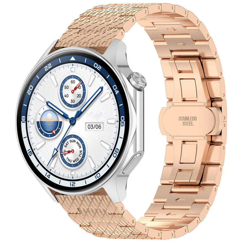 Curea Techsuit W052 za Huawei Watch / Xiaomi Watch Series, 22mm, Roze Zlato