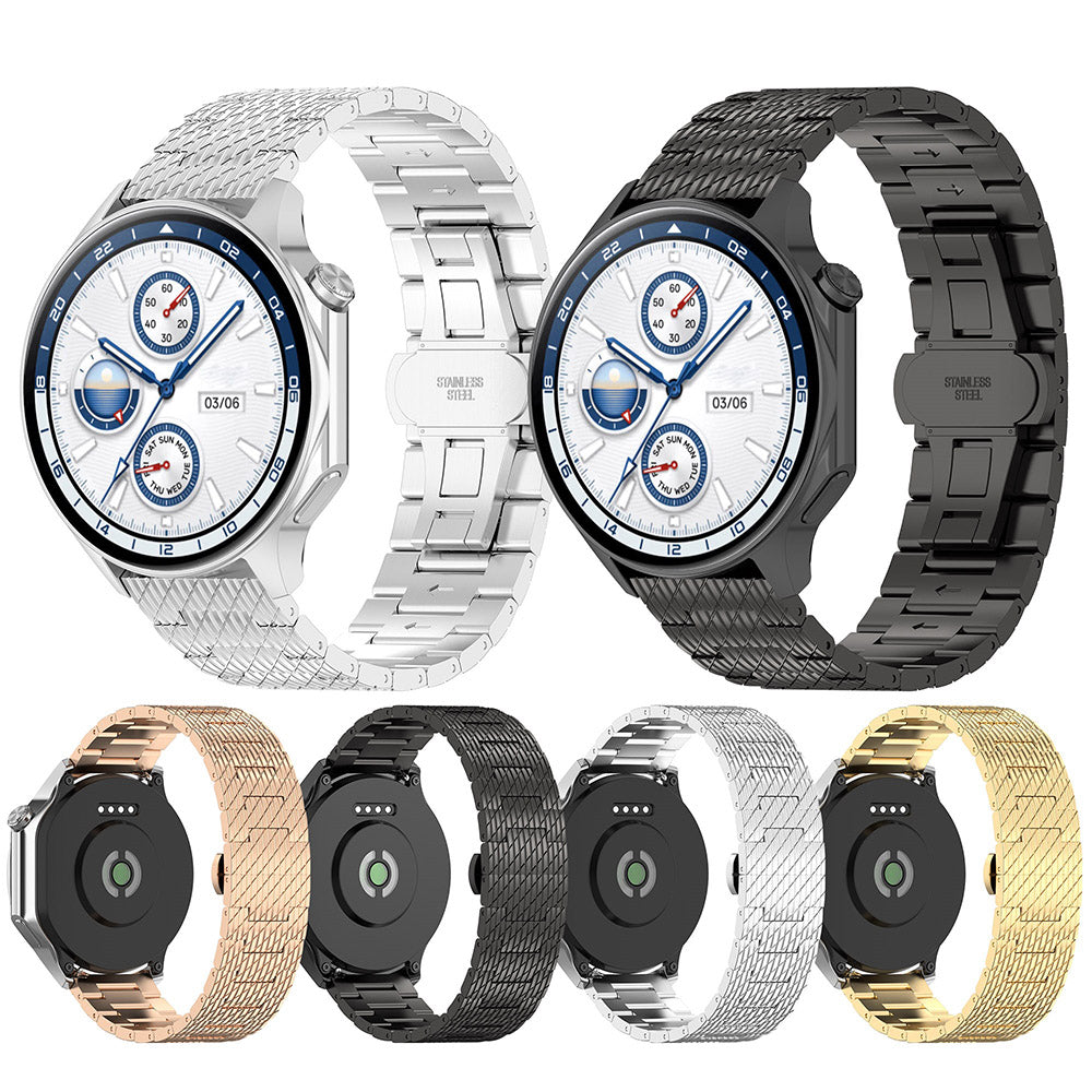 Curea Techsuit W052 za Samsung Galaxy Watch / Huawei Watch Series, 20mm, Roze Zlato