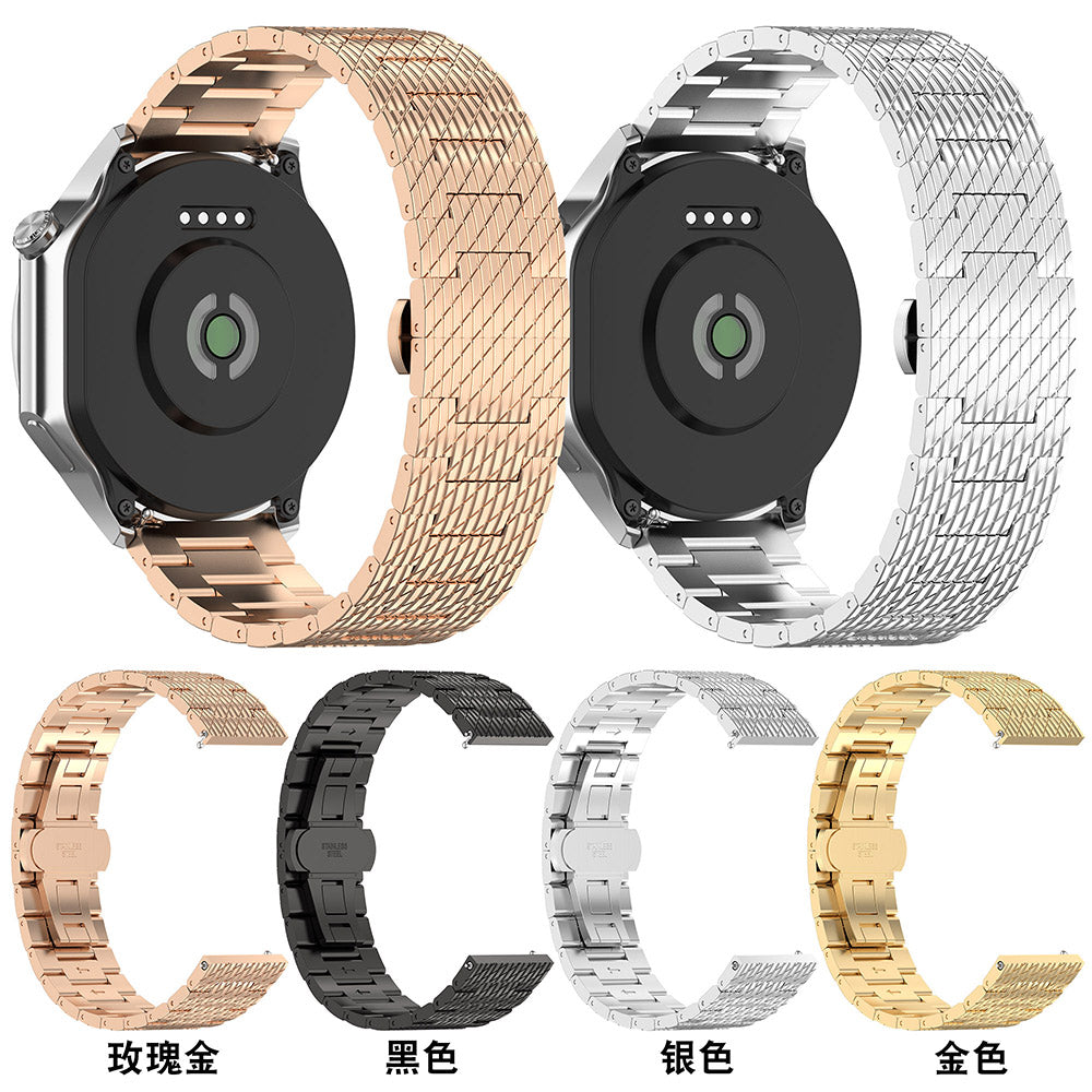 Curea Techsuit W052 za Samsung Galaxy Watch / Huawei Watch Series, 20mm, Roze Zlato