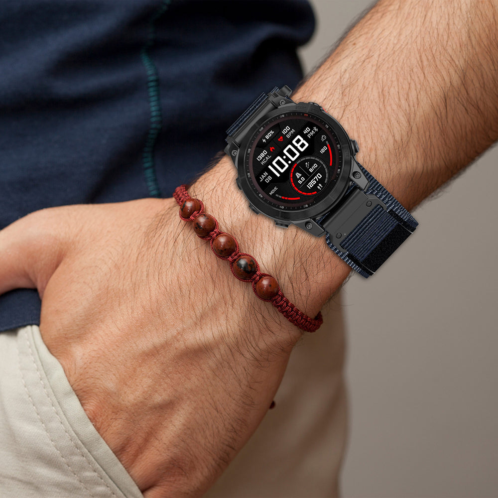 Curea Techsuit W057 za Garmin Watch Fenix / Forerunner Series, 22mm, Crna