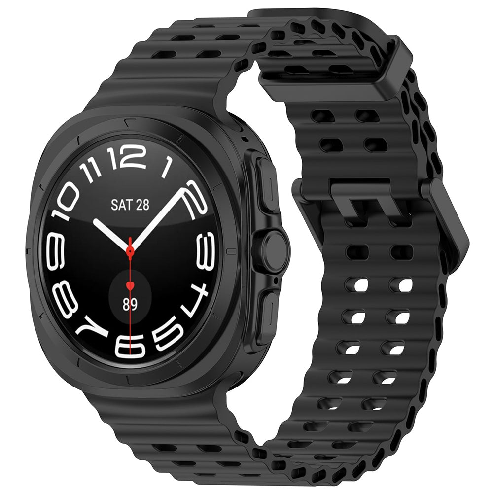 Curea Techsuit W062 za Samsung Galaxy Watch Ultra, Crna