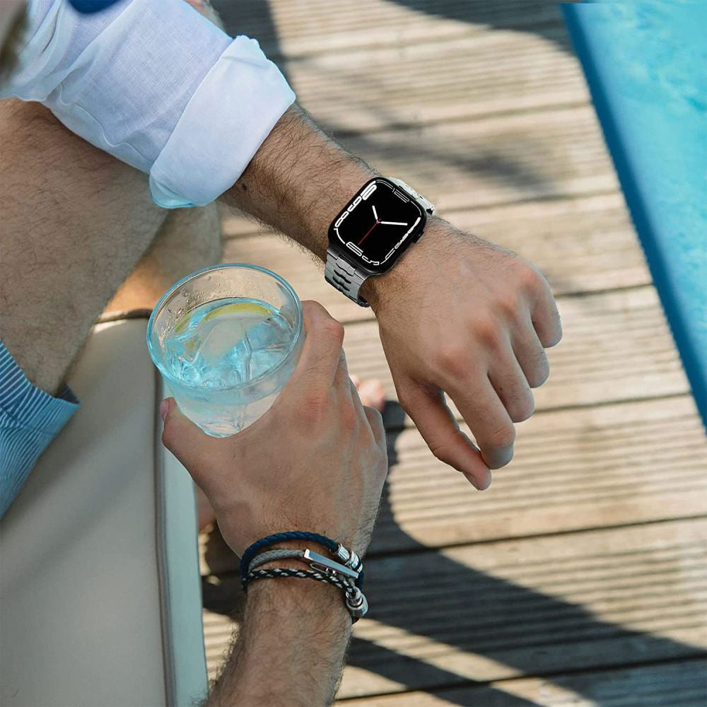 Kaiš Techsuit W063 za Apple Watch 49mm / 46mm / 45mm / 44mm / 42mm serije, Srebrni