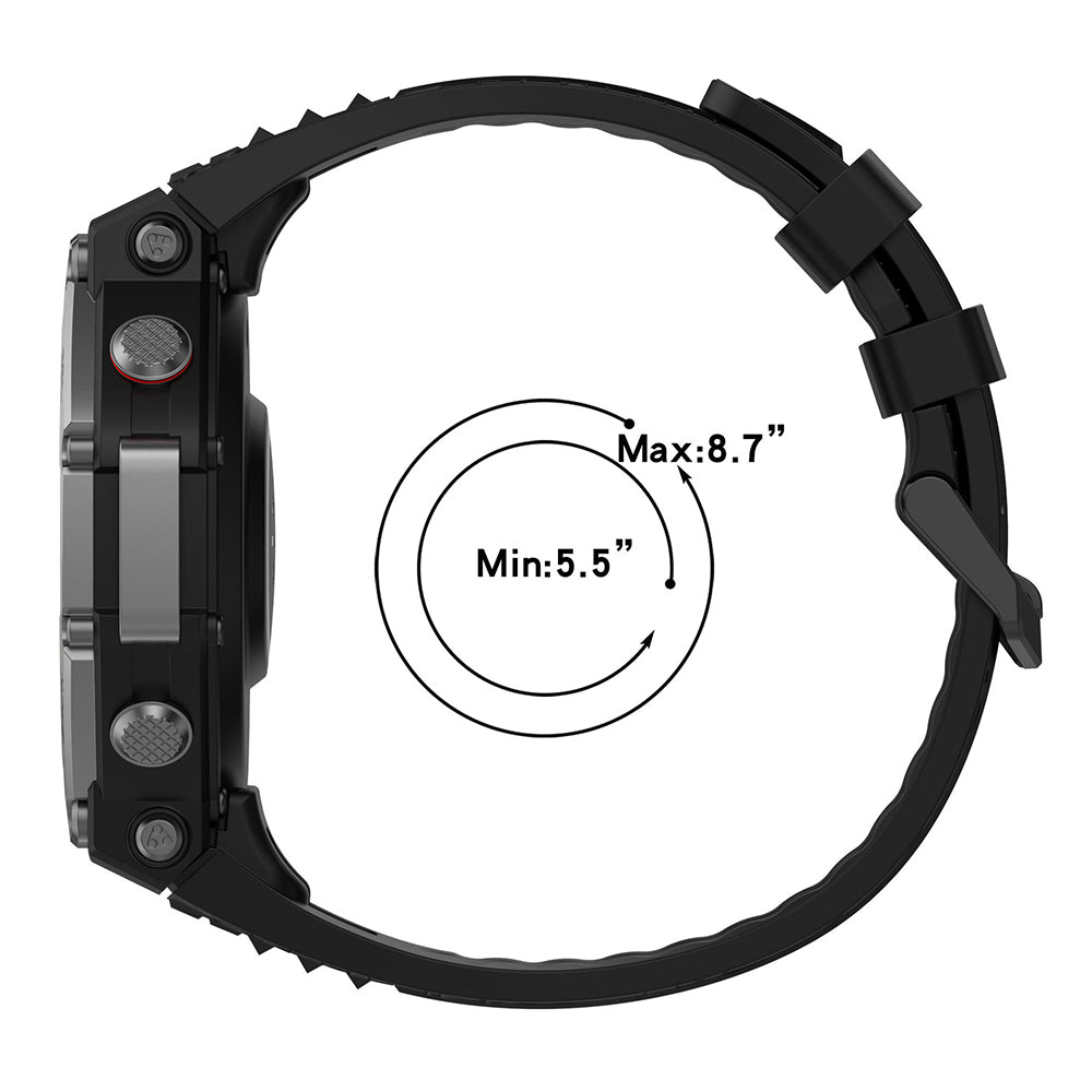 Kaiš Techsuit W067 za Amazfit T-Rex 3, Crni