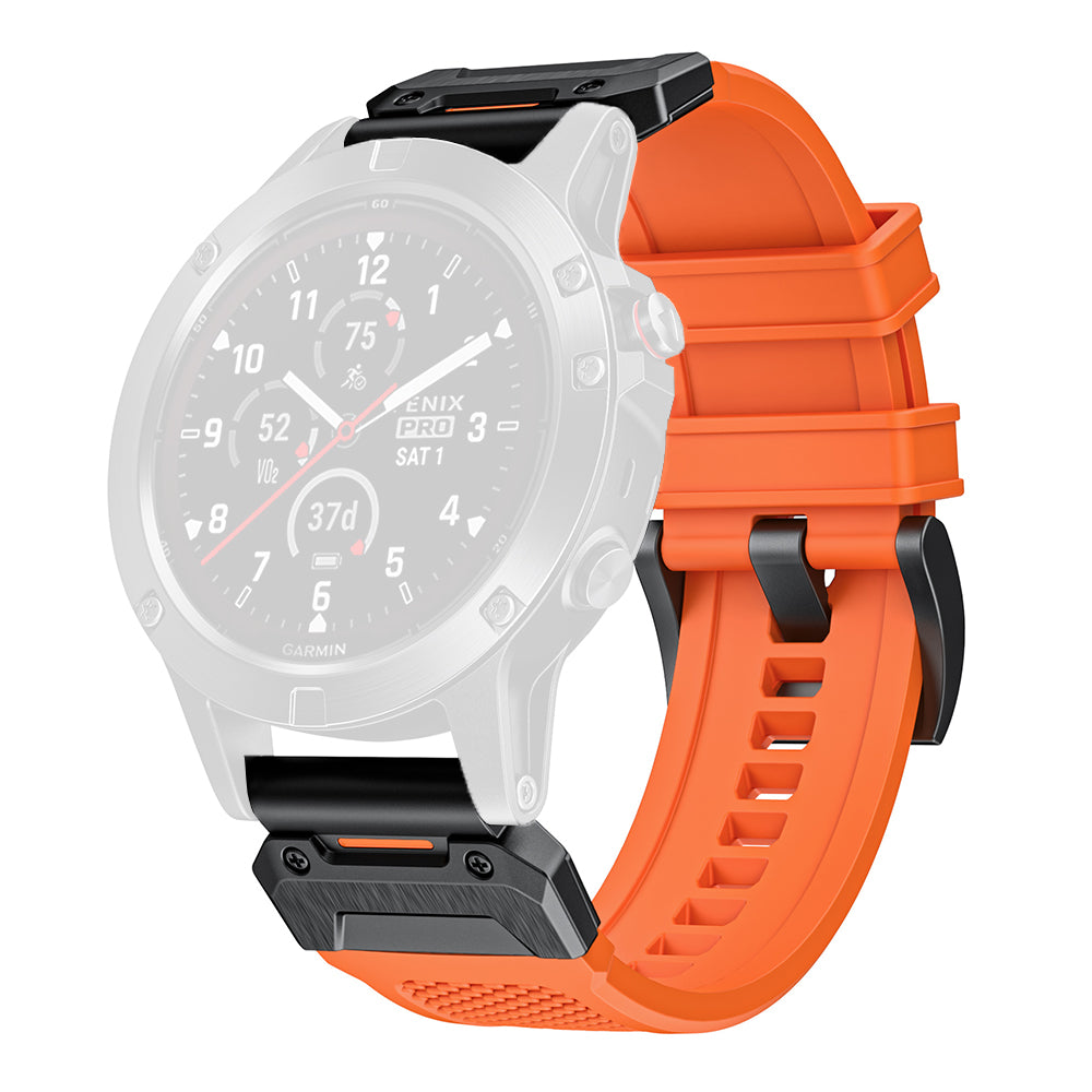 Kaiš Techsuit W068 za Garmin Watch Fenix seriju, 26mm, Crno-narandžasti