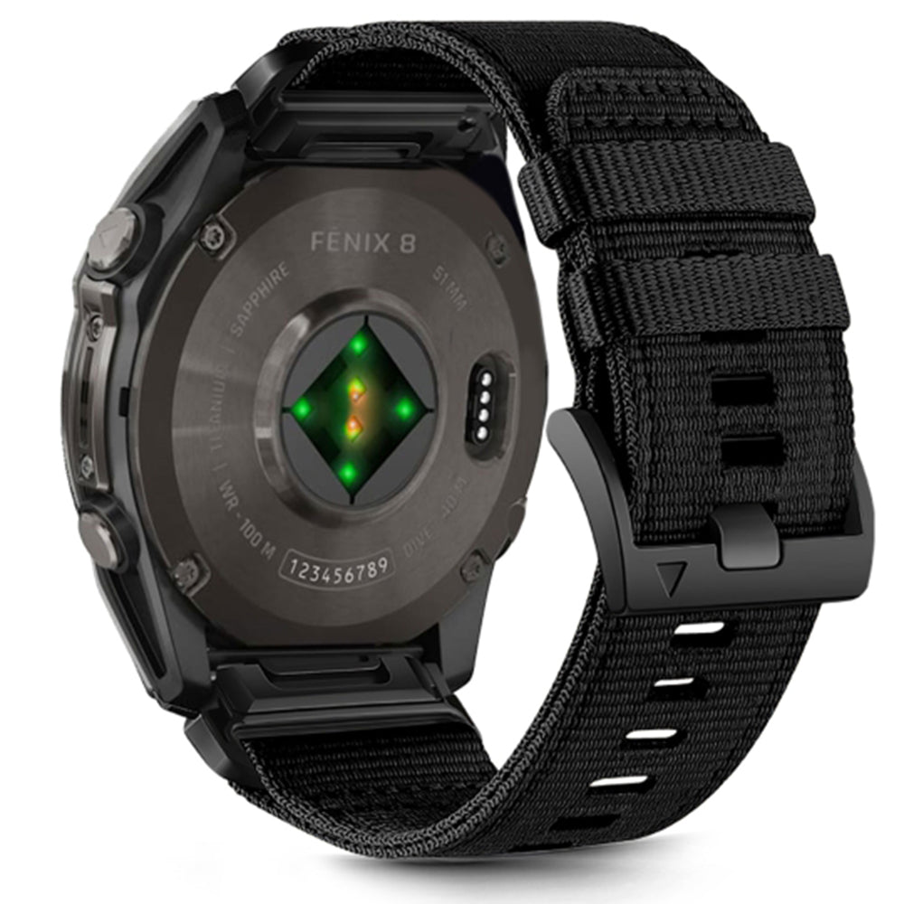 Kaiš Techsuit W070 za Garmin Watch Fenix / Forerunner / Approach Series, 22mm, Crna
