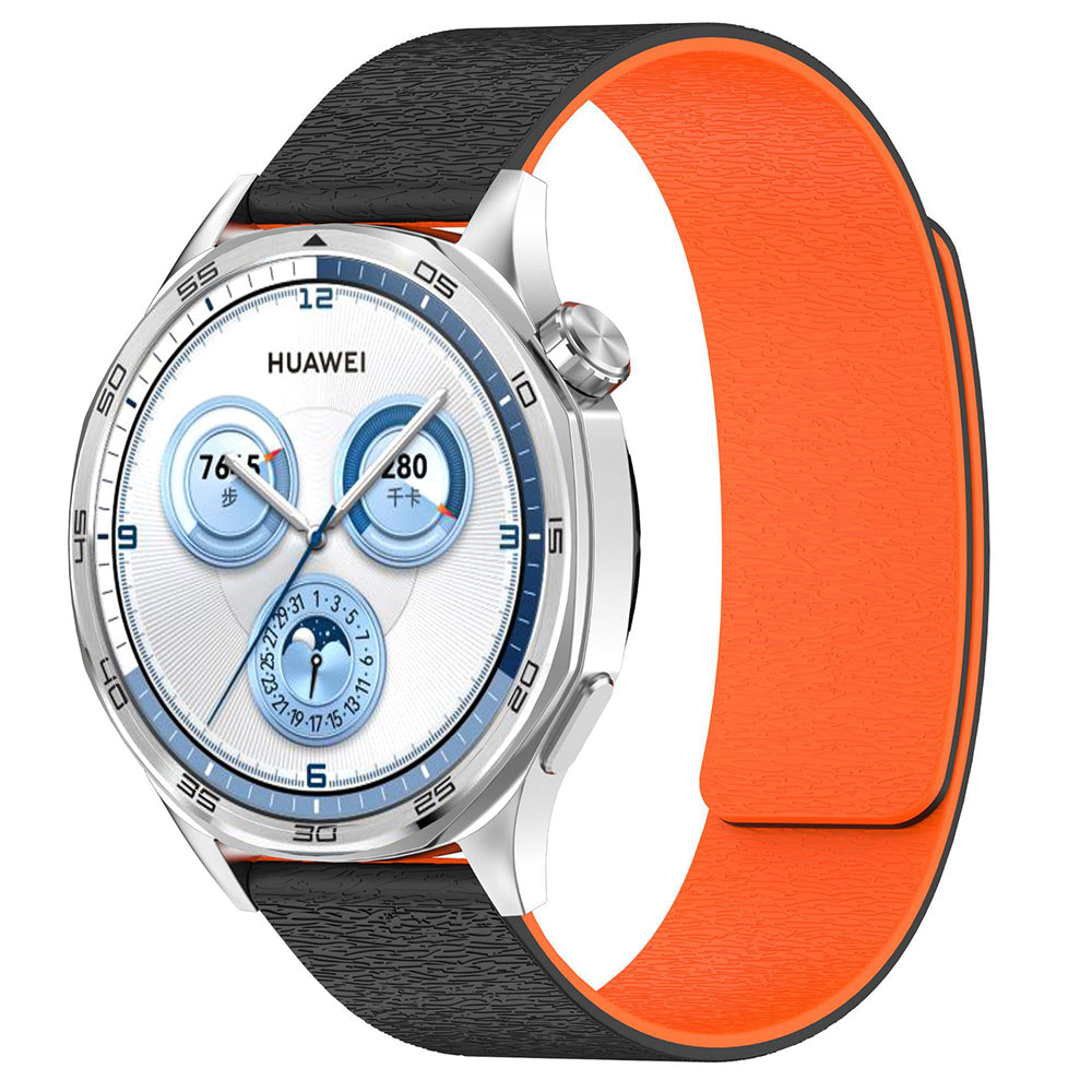 Kaiš Techsuit W074 za Huawei Watch / Garmin Watch seriju, 18mm, Crno-Narandžasti