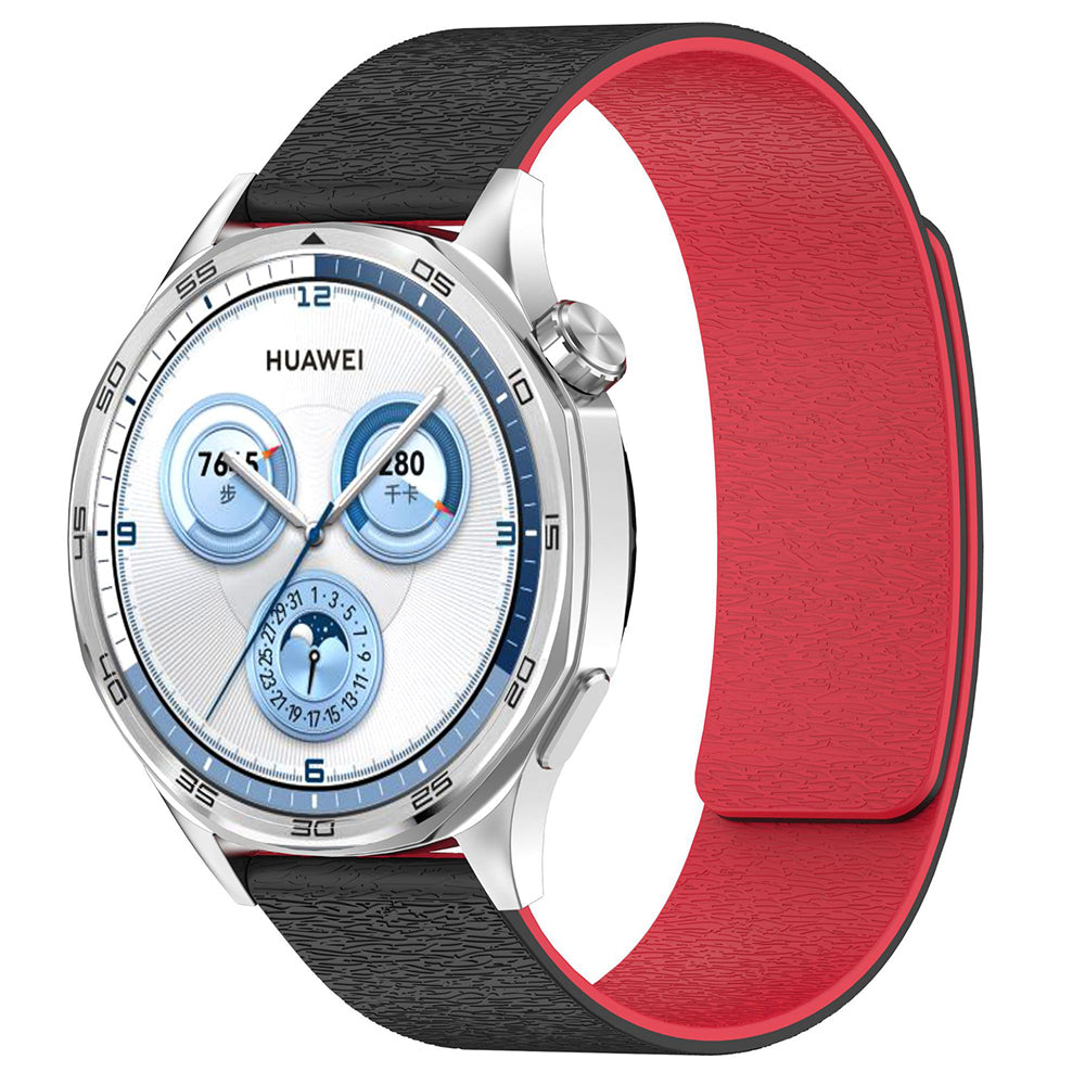 Kaiš Techsuit W074 za Samsung Galaxy Watch / Huawei Watch Series, 22mm, Crno Crveni