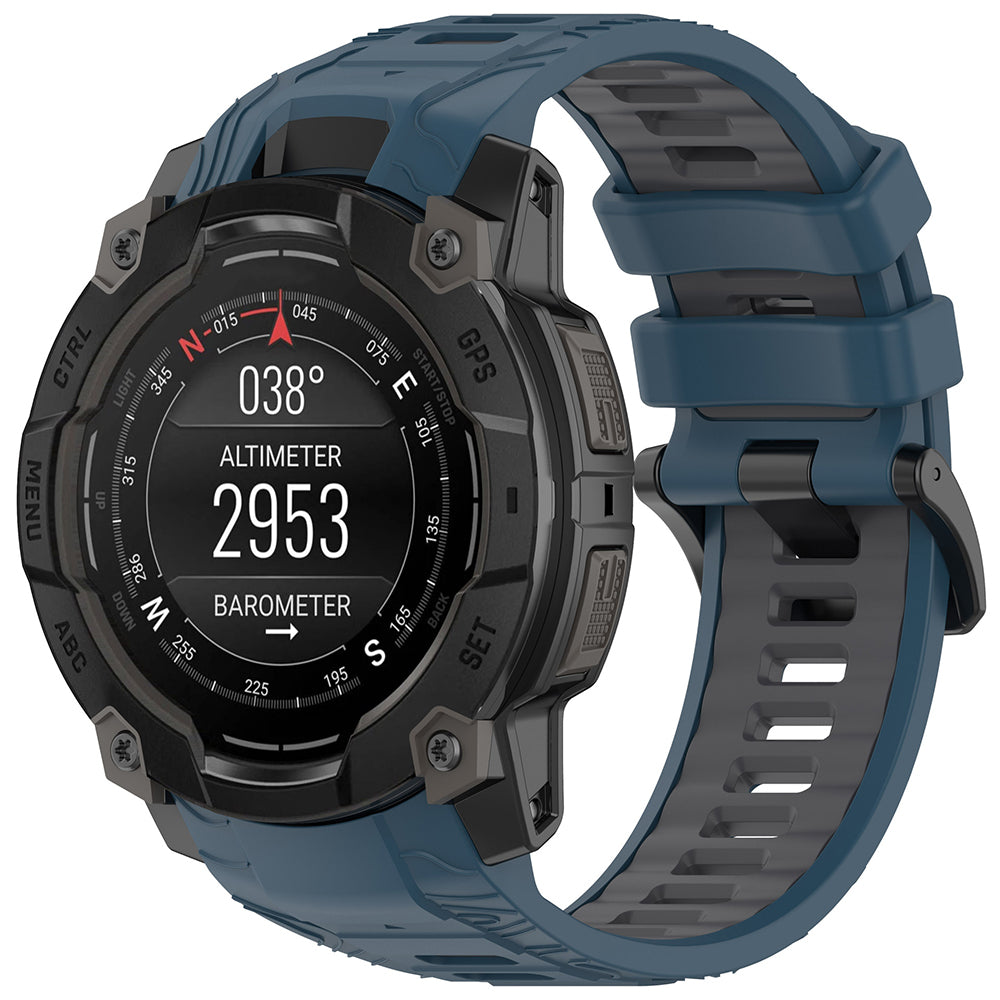 Kaiš Techsuit W077 za Garmin Instinct 3 50mm Solar / Instinct 3 50mm, Tamnoplavi