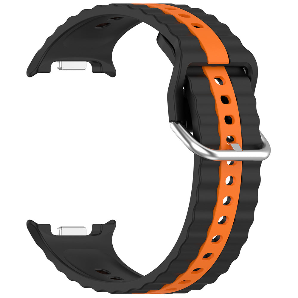 Kaiš Techsuit W078 za Samsung Galaxy Watch8 / Watch8 Classic Series, Crno-Narandžasti