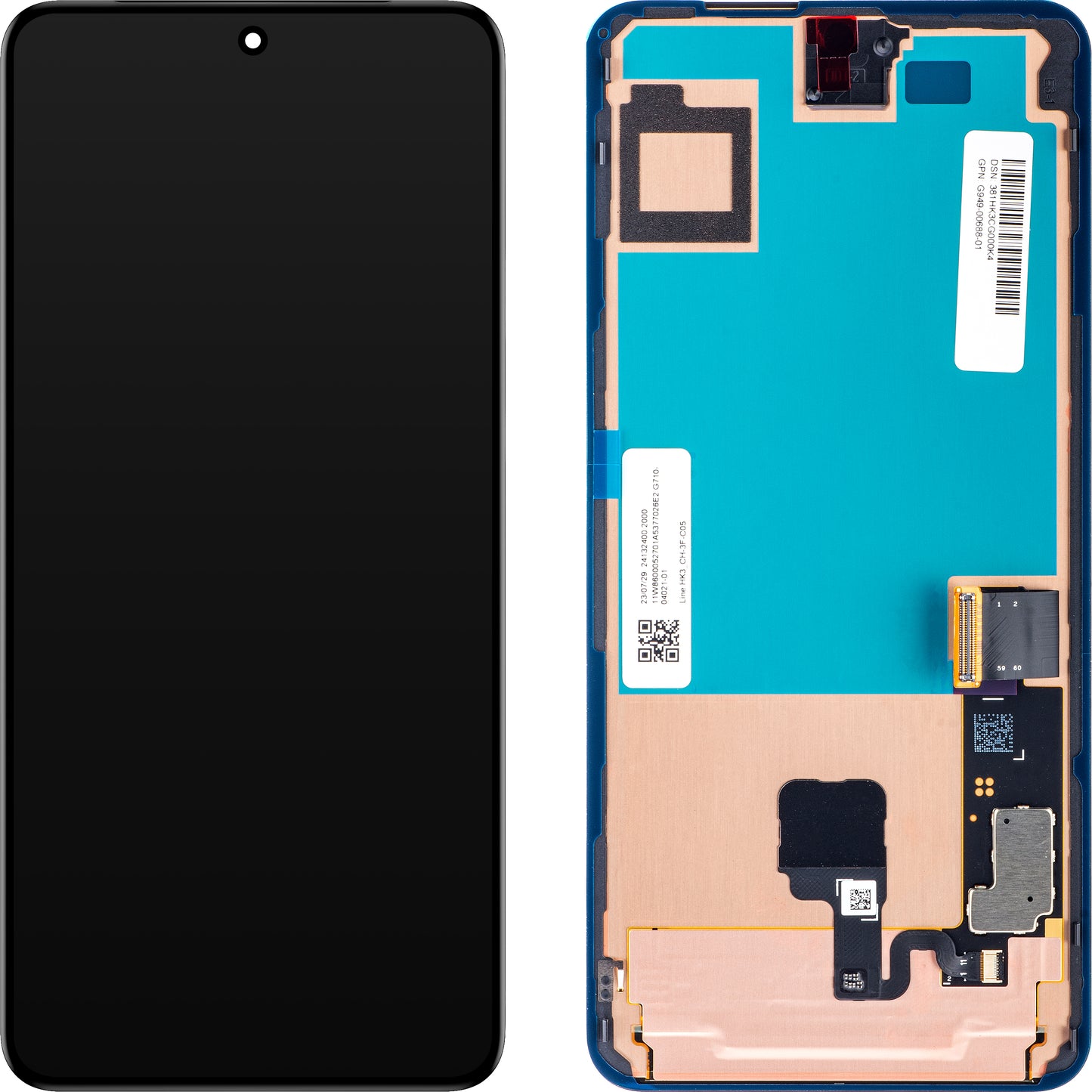 Display sa Touchscreen-om Google Pixel 8 Pro, sa Ramom, Crni (Obsidian), Service Pack G949-00688-01