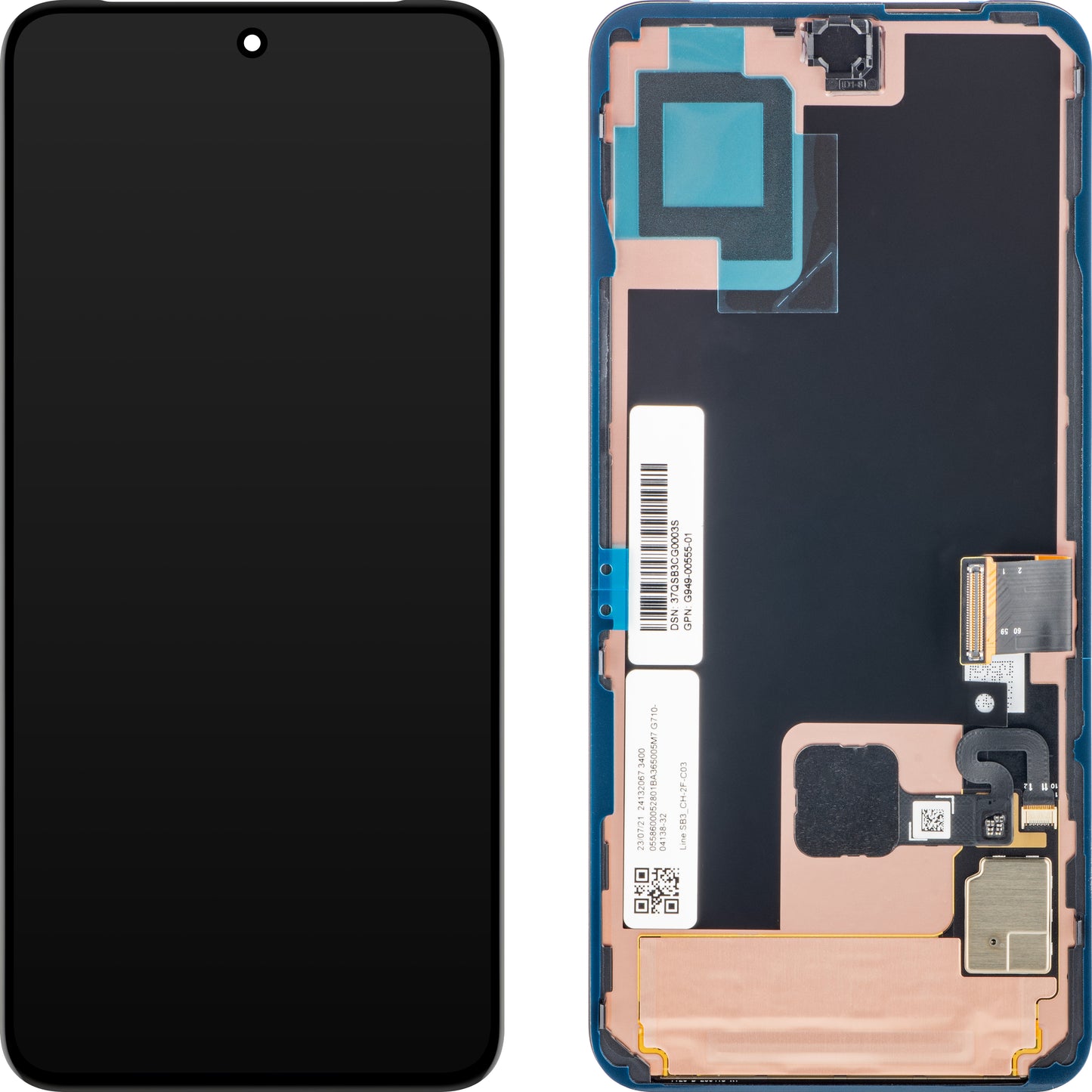 Display sa Touchscreenom Google Pixel 8, sa Ramom, Crni (Obsidian), Service Pack G949-00555-01
