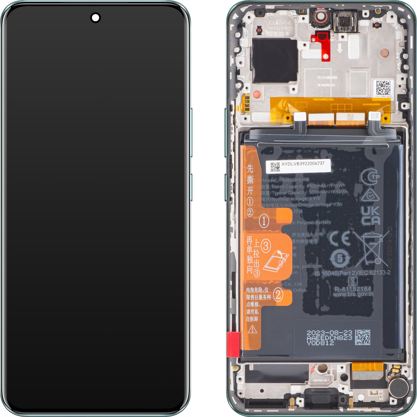 Display sa Touchscreen-om Honor 90, sa Ramom i Baterijom, Zelena (Emerald Green), Service Pack 0235AGDP