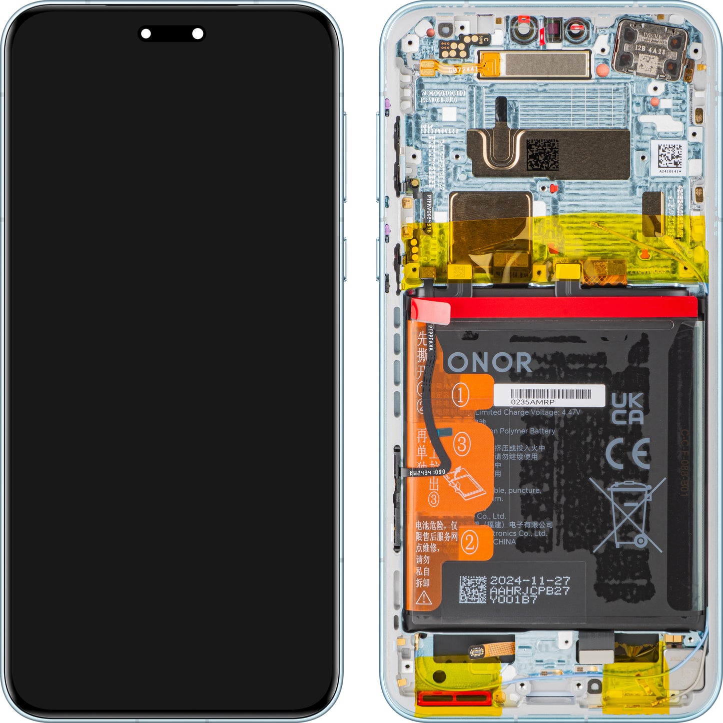 Display sa Touchscreen-om Honor Magic7 Pro, sa Ramom i Baterijom, Plavi (Breeze Blue), Service Pack 0235AMRP