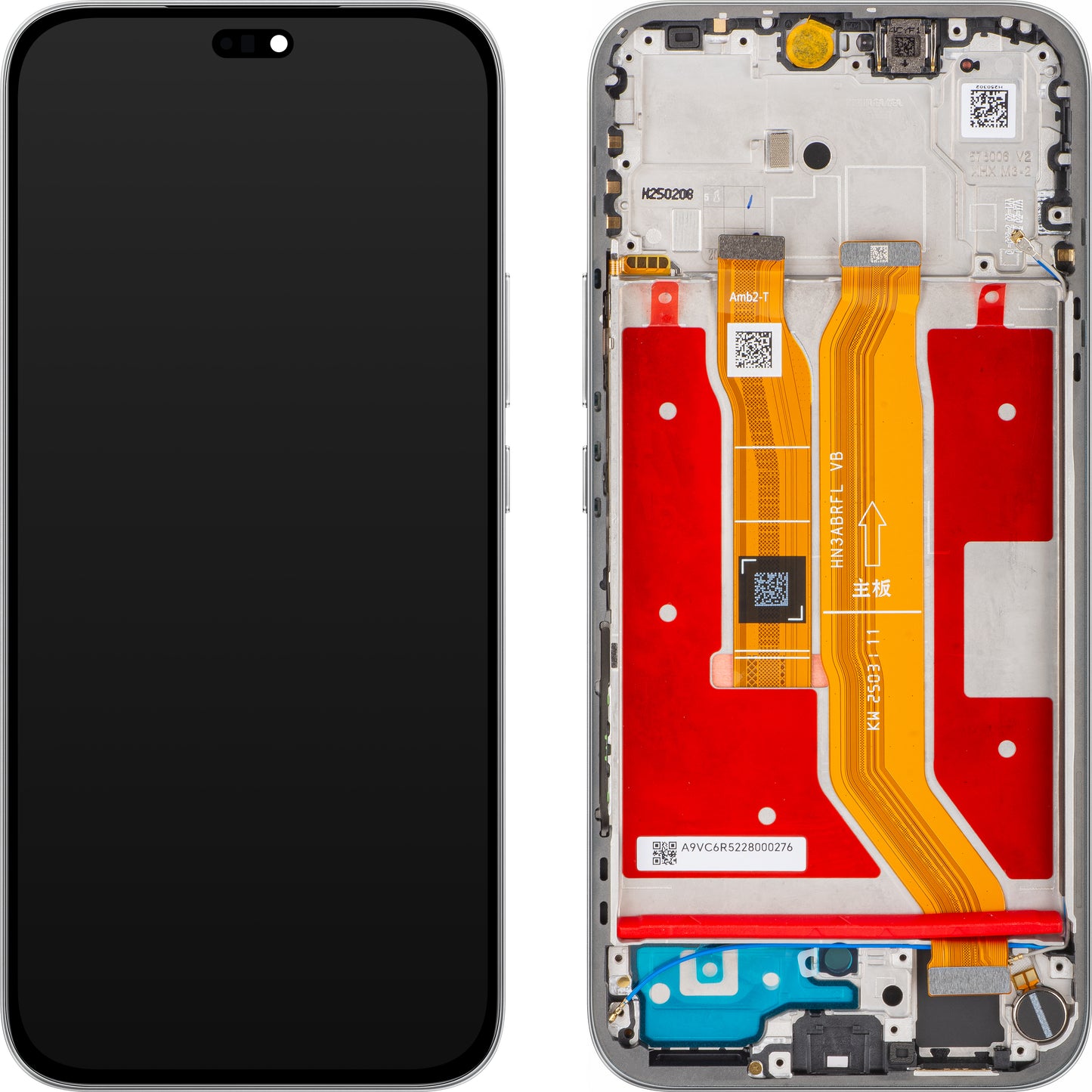 Display sa Touchscreen-om Honor 400 Lite, sa Ramom, Sivi (Velvet Grey), Service Pack 0235ANTG