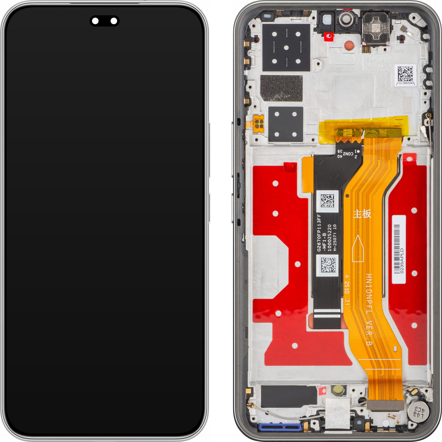 Display sa Touchscreen-om Honor 400 Pro, sa Ramom, Sivi (Lunar Grey), Service Pack 0235APLD