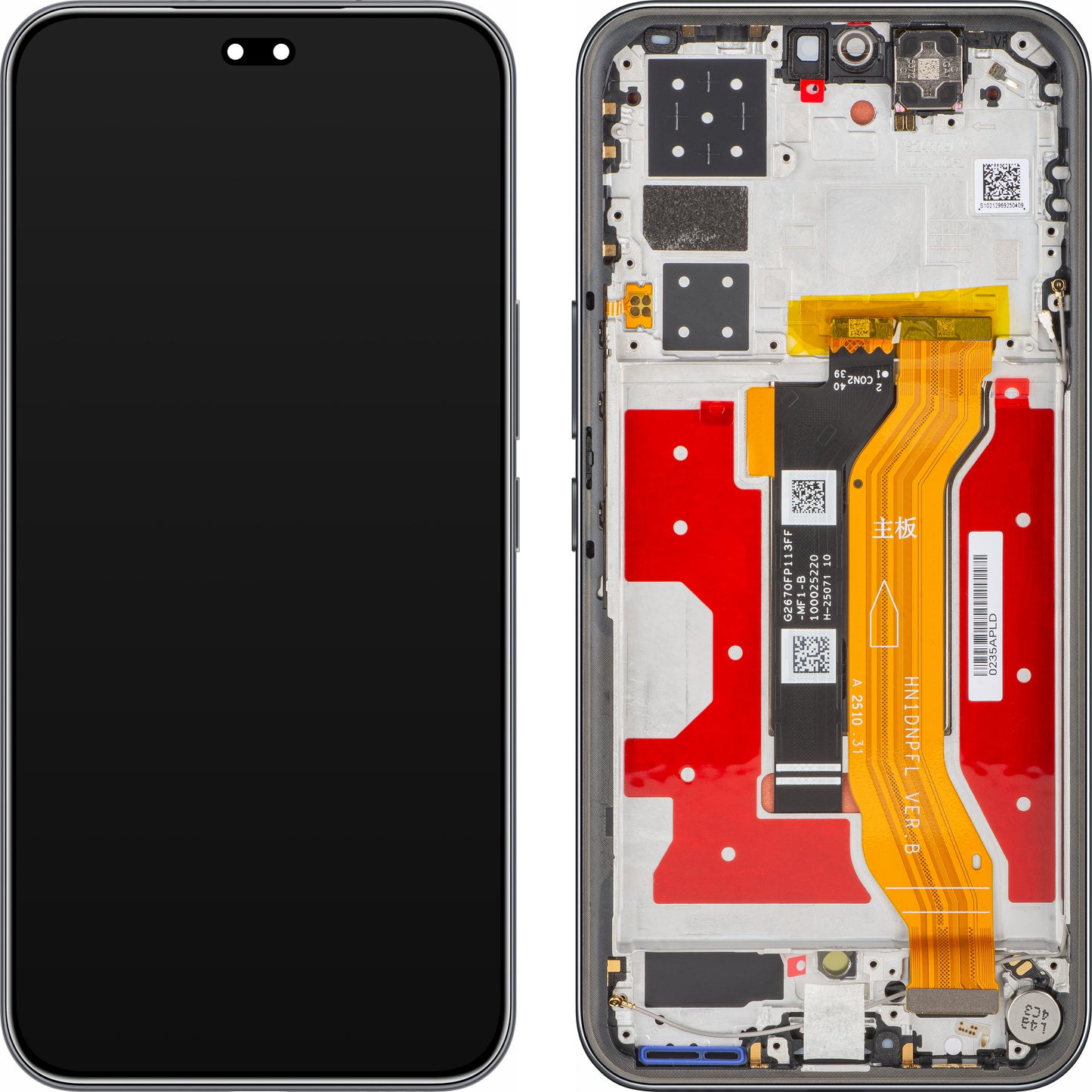 Display sa Touchscreenom Honor 400 Pro, sa Ramom, Crni (Midnight Black), Service Pack 0235APFA