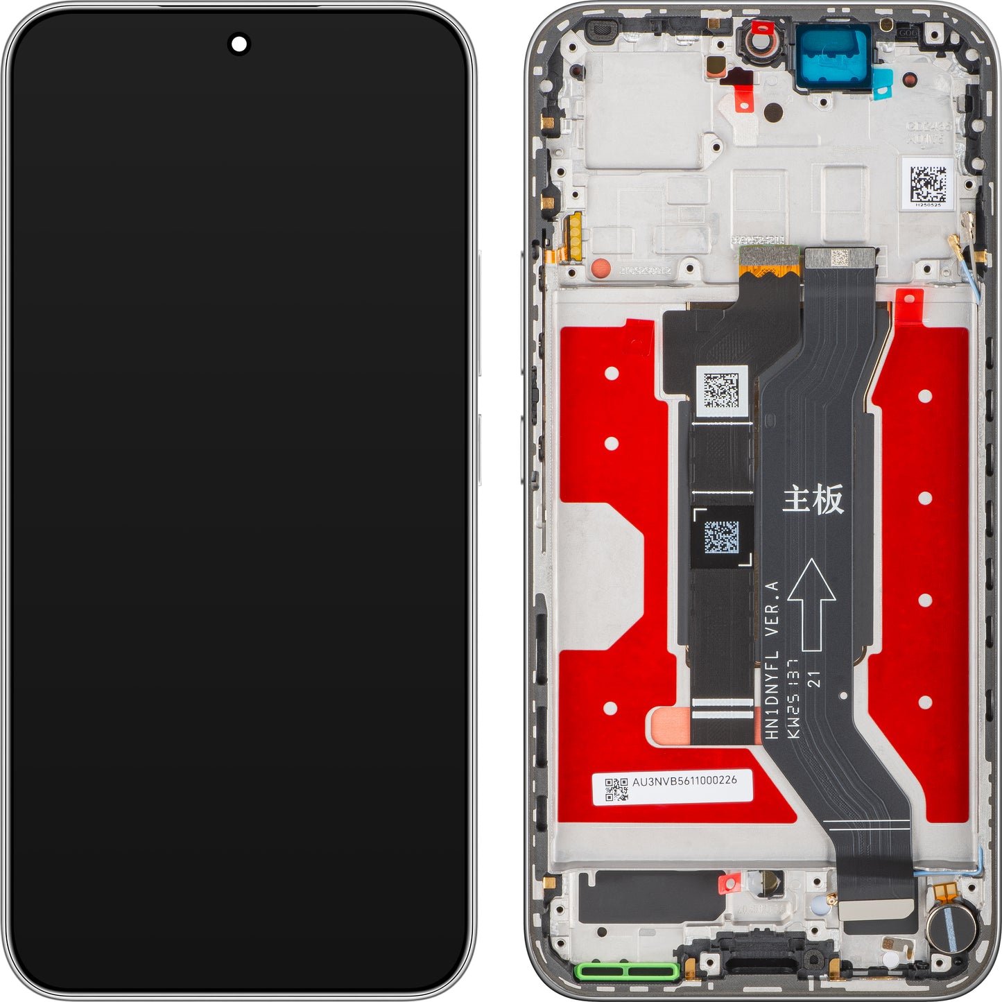 Display sa Touchscreenom Honor 400, sa Ramom, Beli (Meteor Silver), Service Pack 0235APNS