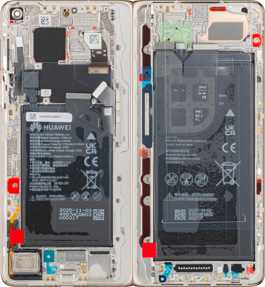 Display sa Touchscreen-om Huawei Mate X7, sa Ramom i Baterijom, Zlatni, Service Pack 02357JRJ