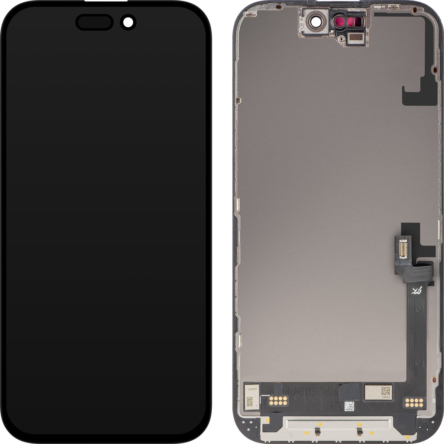 Display sa Touchscreenom JK za Apple iPhone 16, sa Ramom, LCD In-Cell IC Movable verzija, Crni