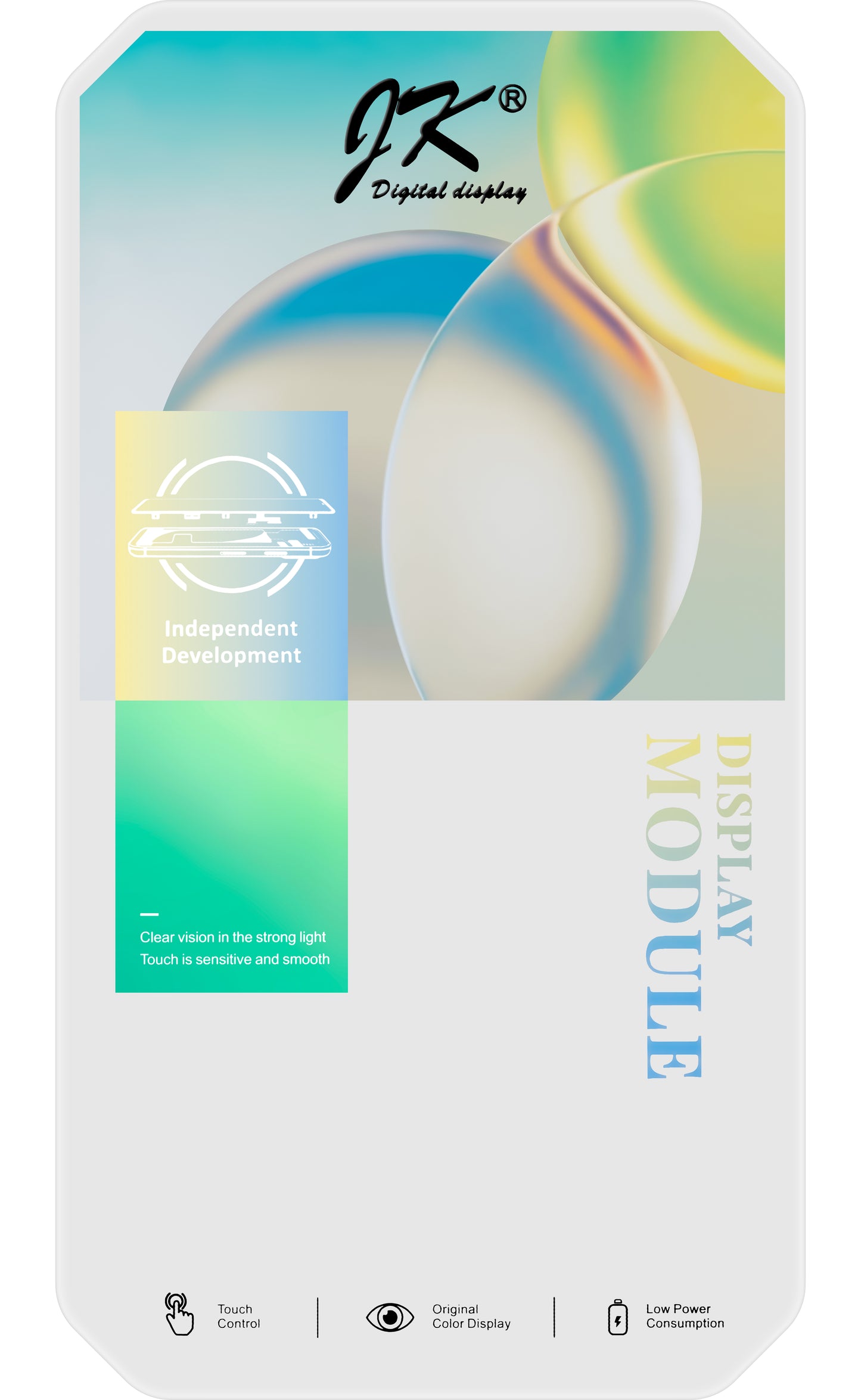 Display sa Touchscreenom JK za Apple iPhone 15 Plus, sa Ramom, LCD In-Cell Verzija, Crni