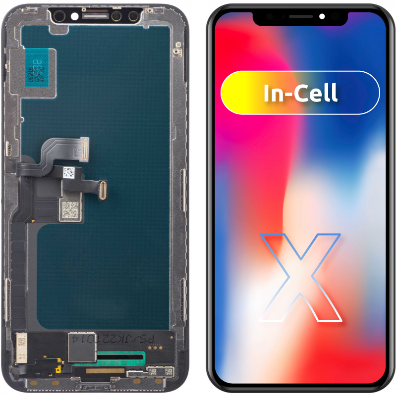 Display sa Touchscreenom JK za Apple iPhone X, sa Ramom, LCD In-Cell Verzija, Crni