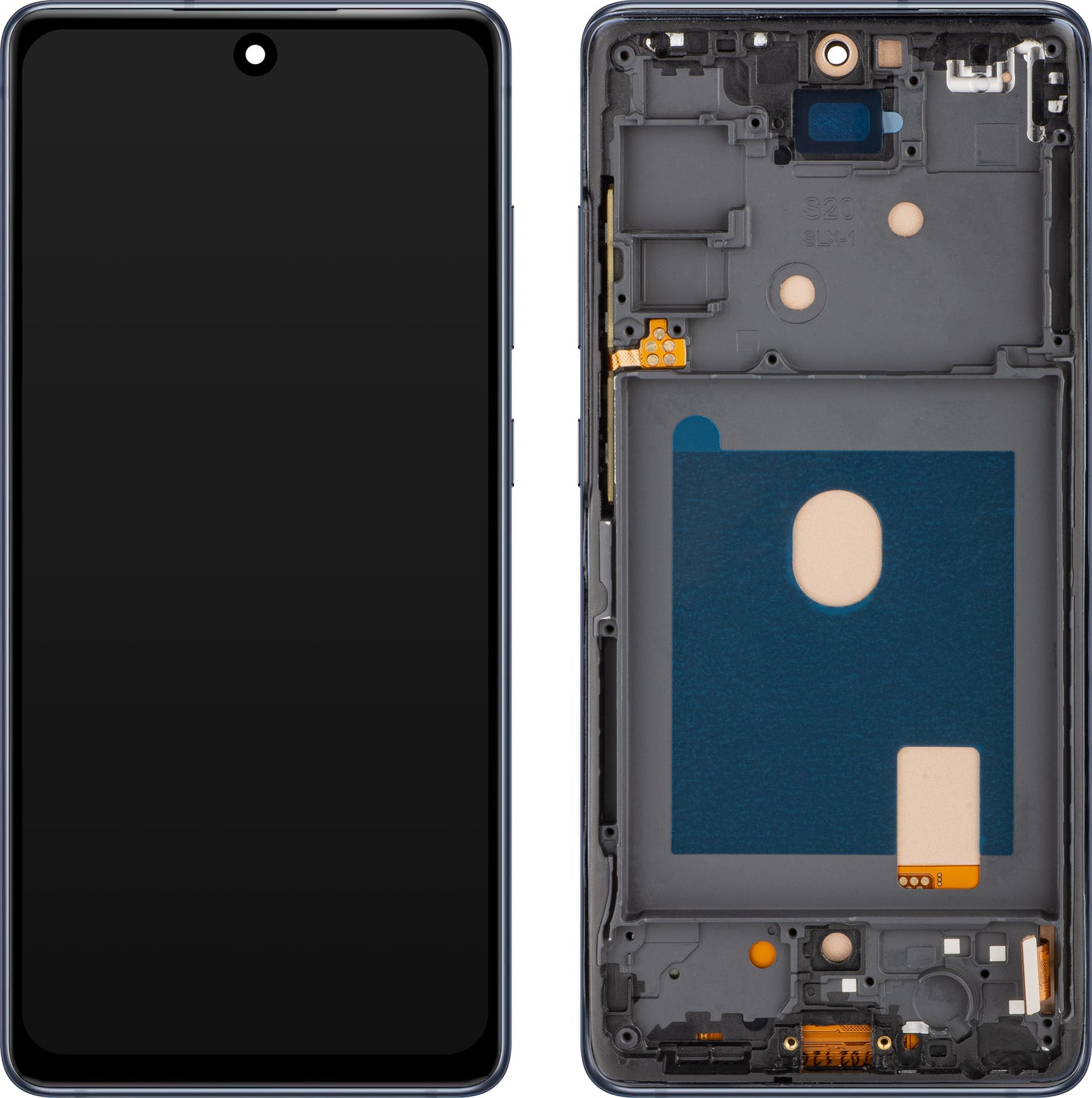 Display sa Touchscreen MP kompatibilan sa Samsung Galaxy S20 FE G780, sa Ramom, Tamnoplav